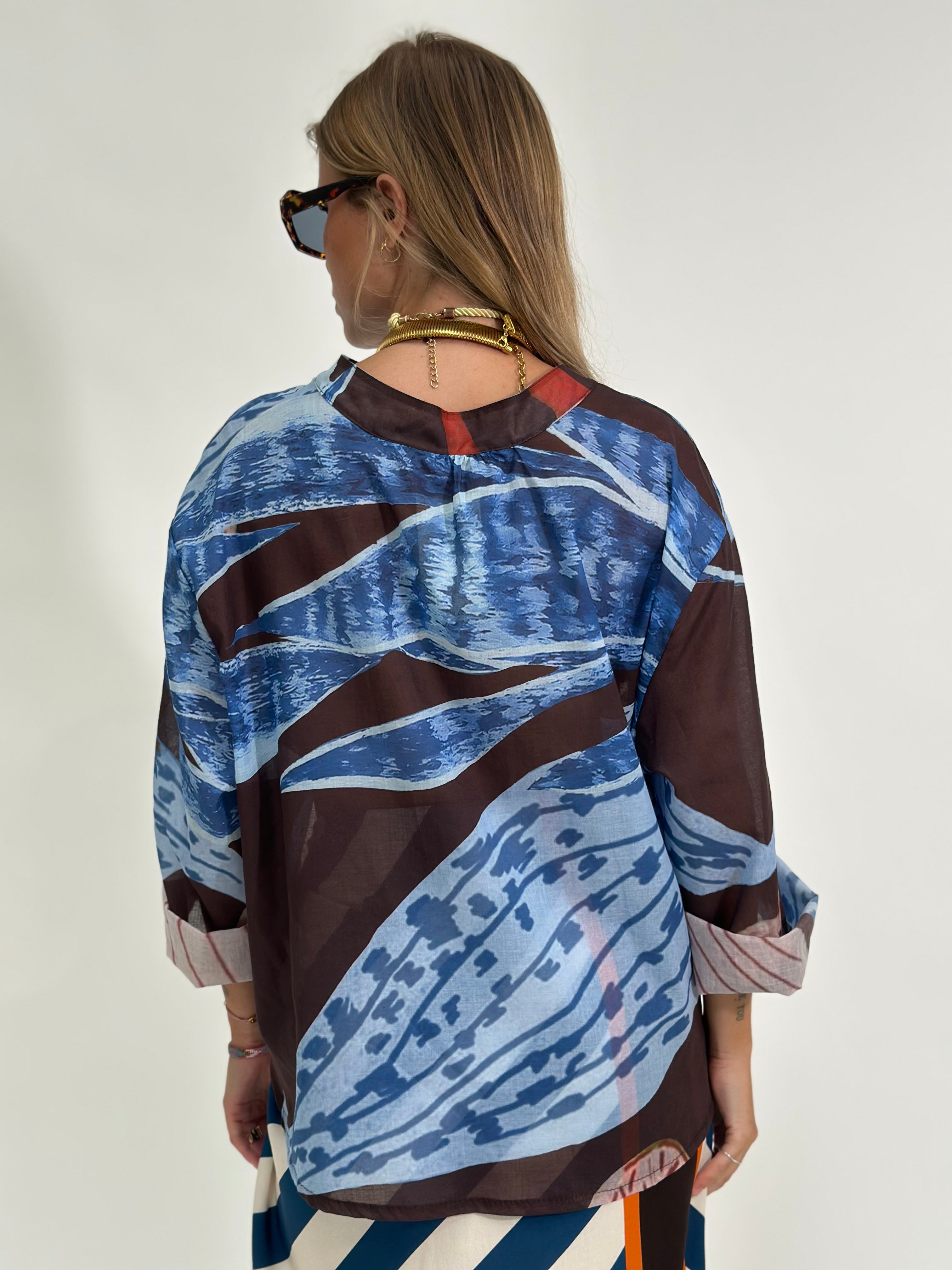 Camicia degradè 859 AZZURRO