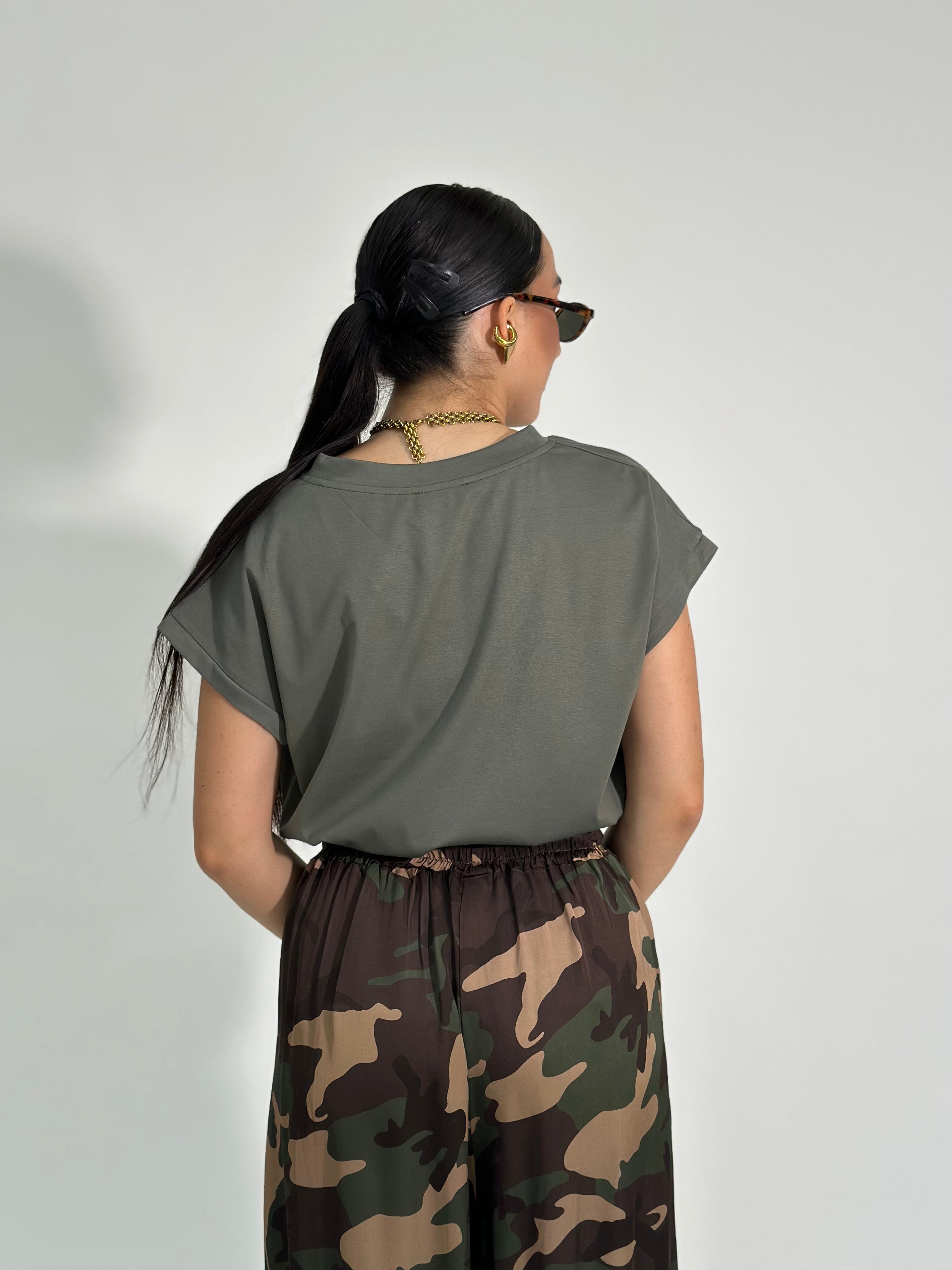 Maglia scatoletta scollo a V 83123
