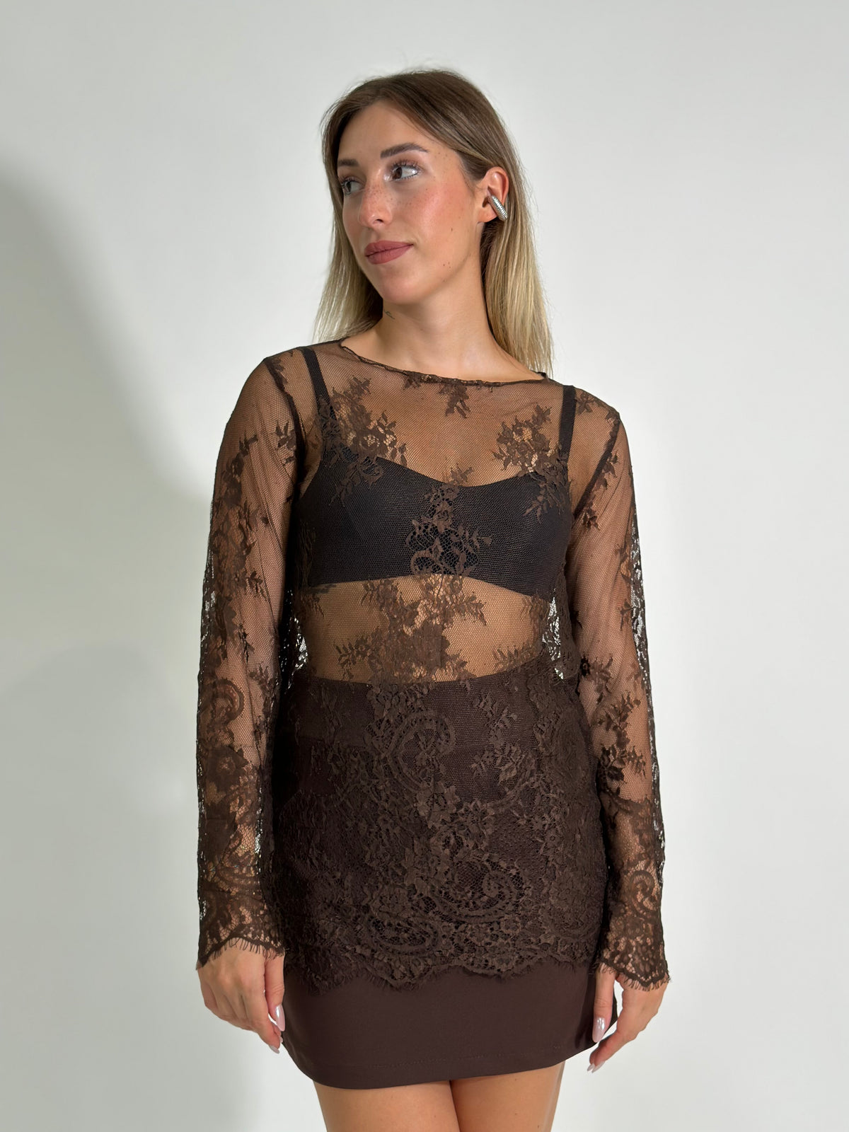 twinset mohair+ pizzo 11756 MORO