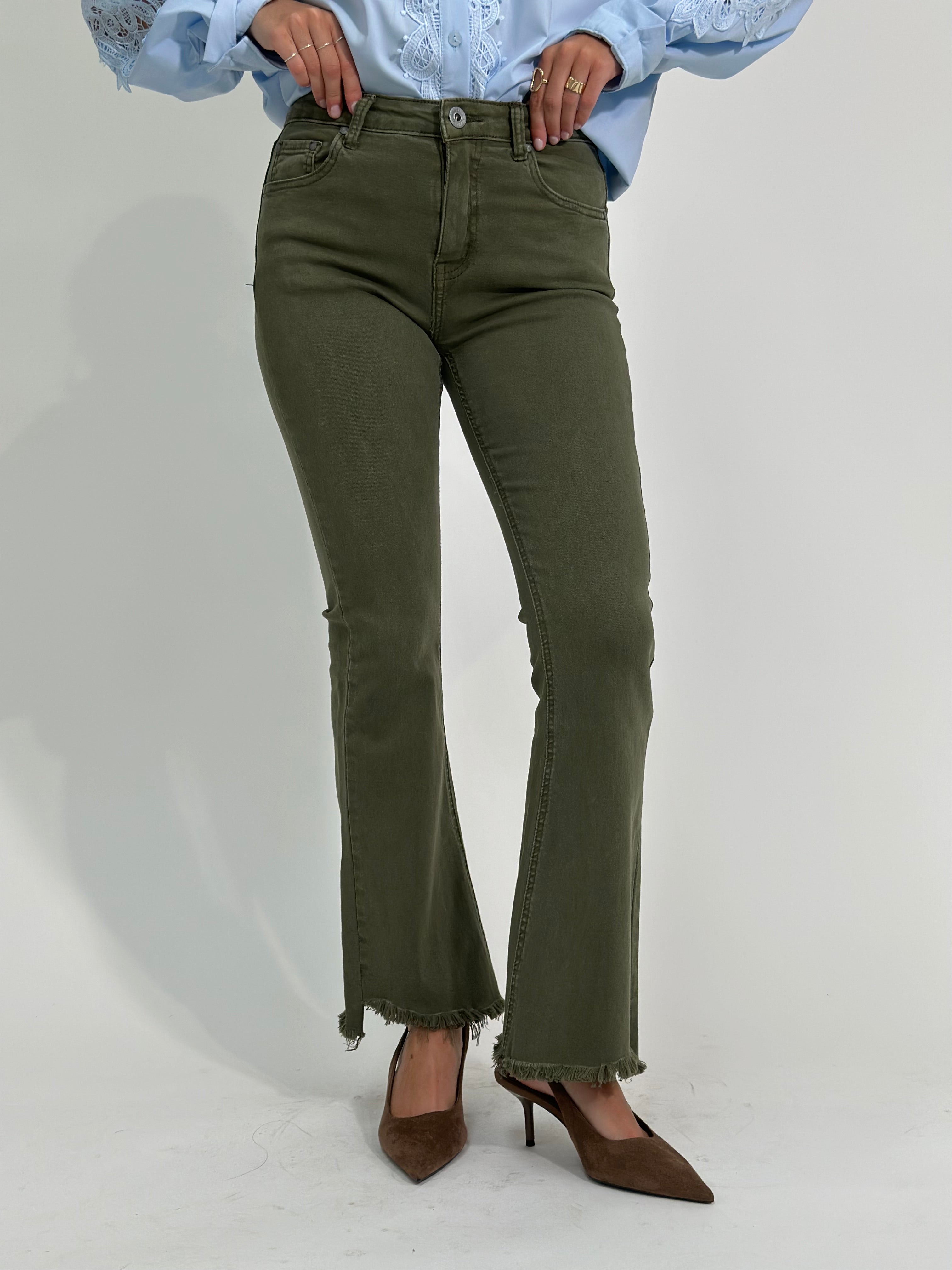 Jeans trombetta 3D-6826/2 VERDE