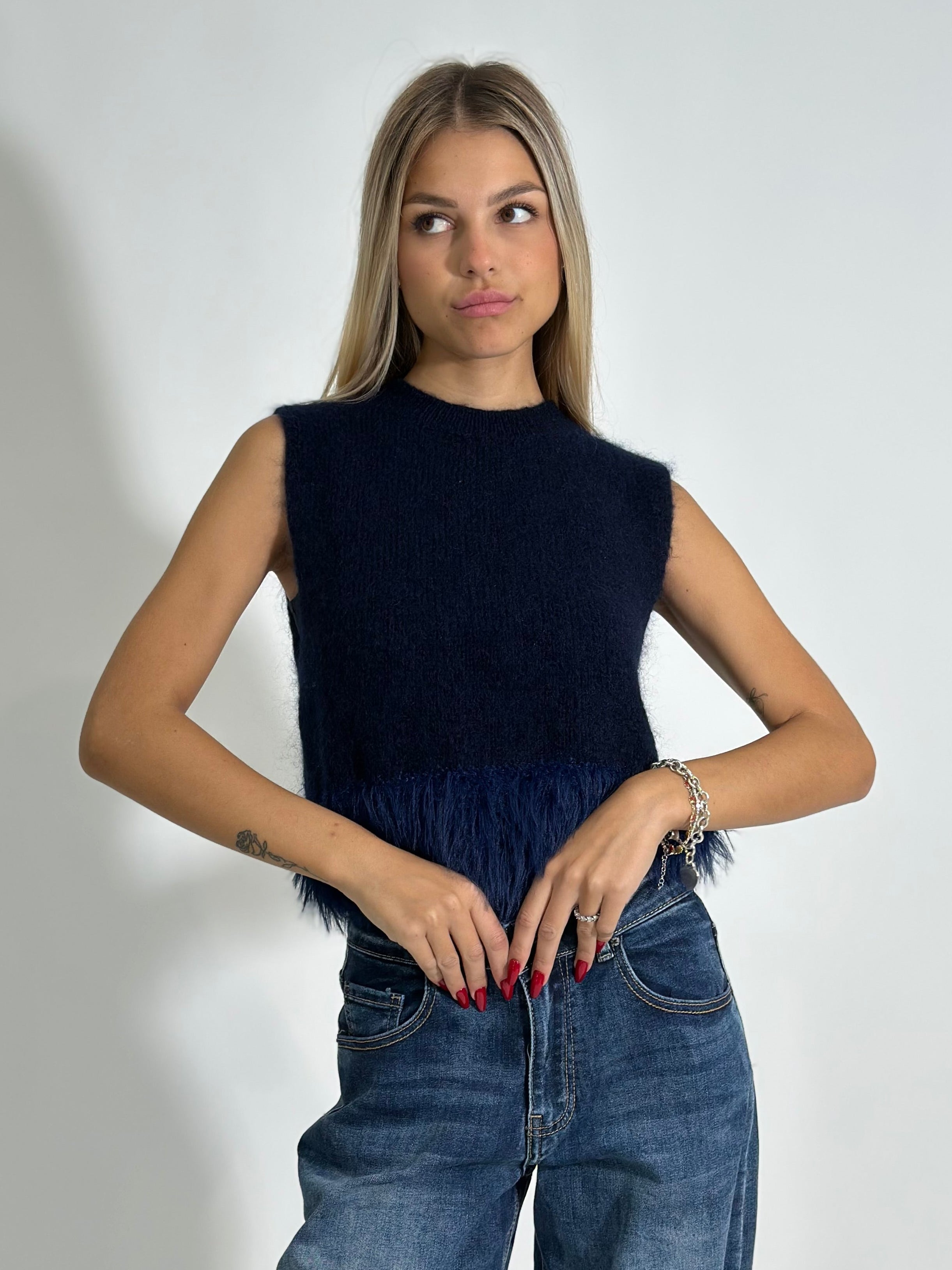 Gilet Fluffy 5180 BLU