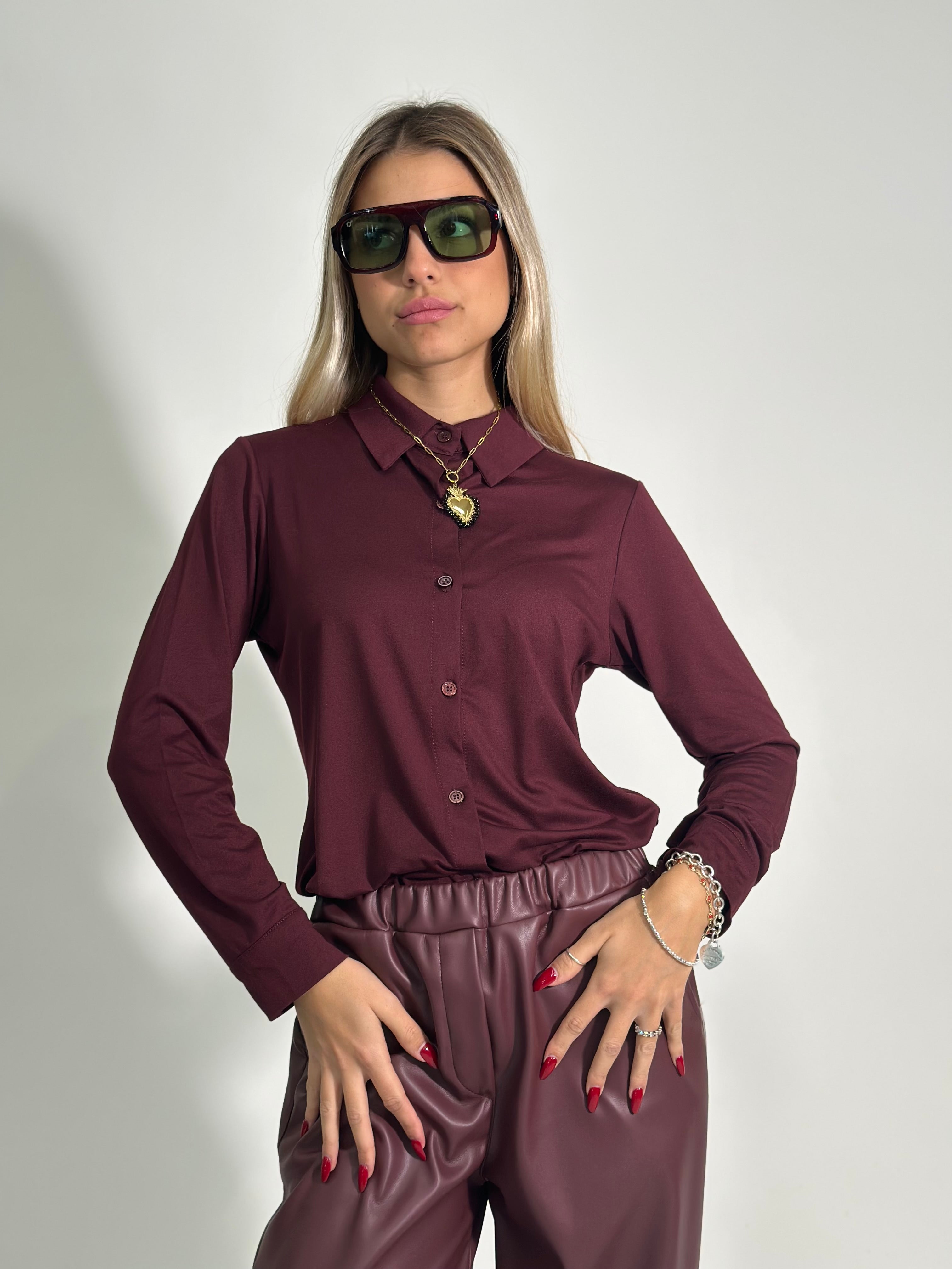 Camicia jersey 6399 BURGUNDY