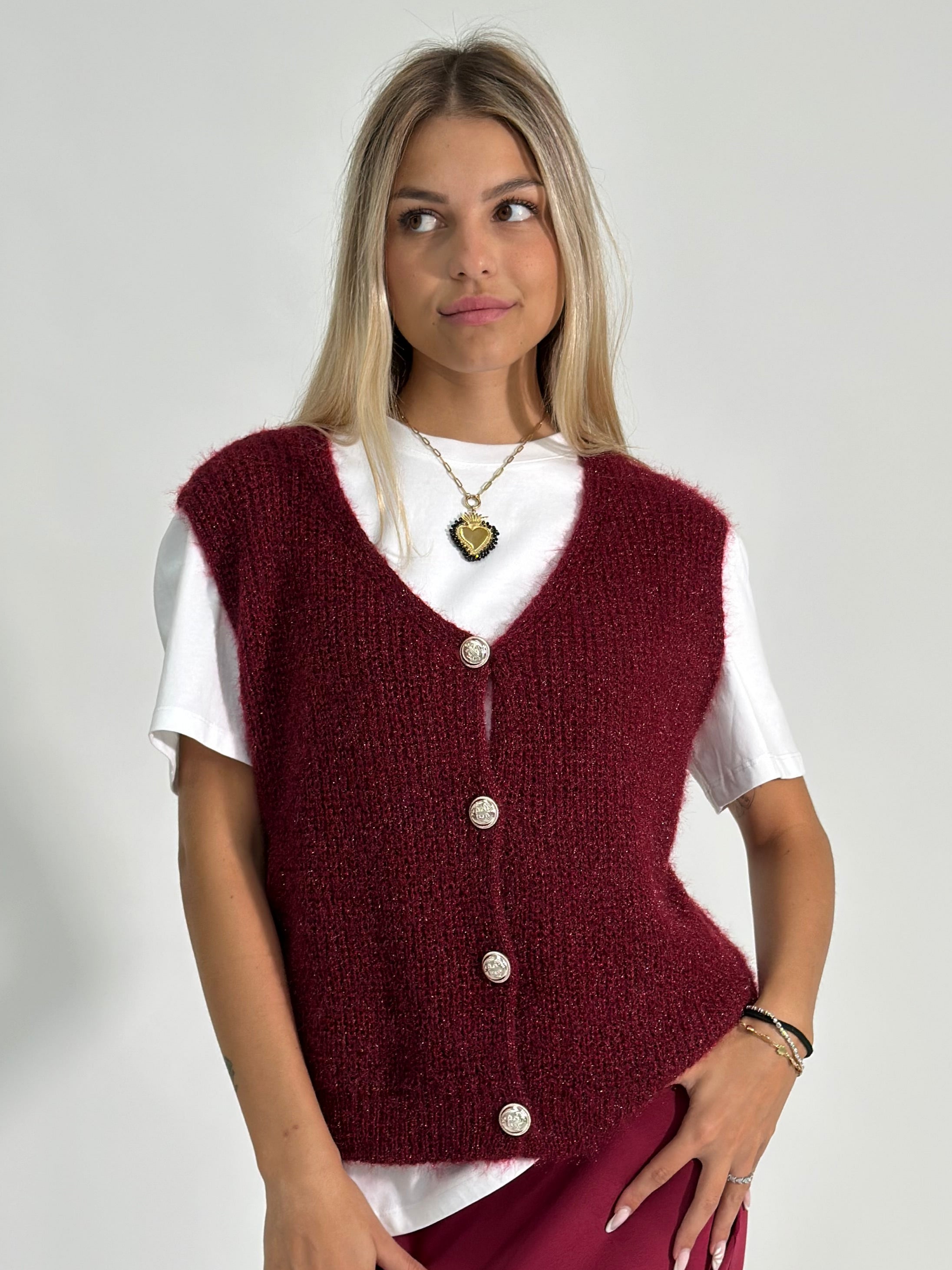 Gilet 8889 BURGUNDY