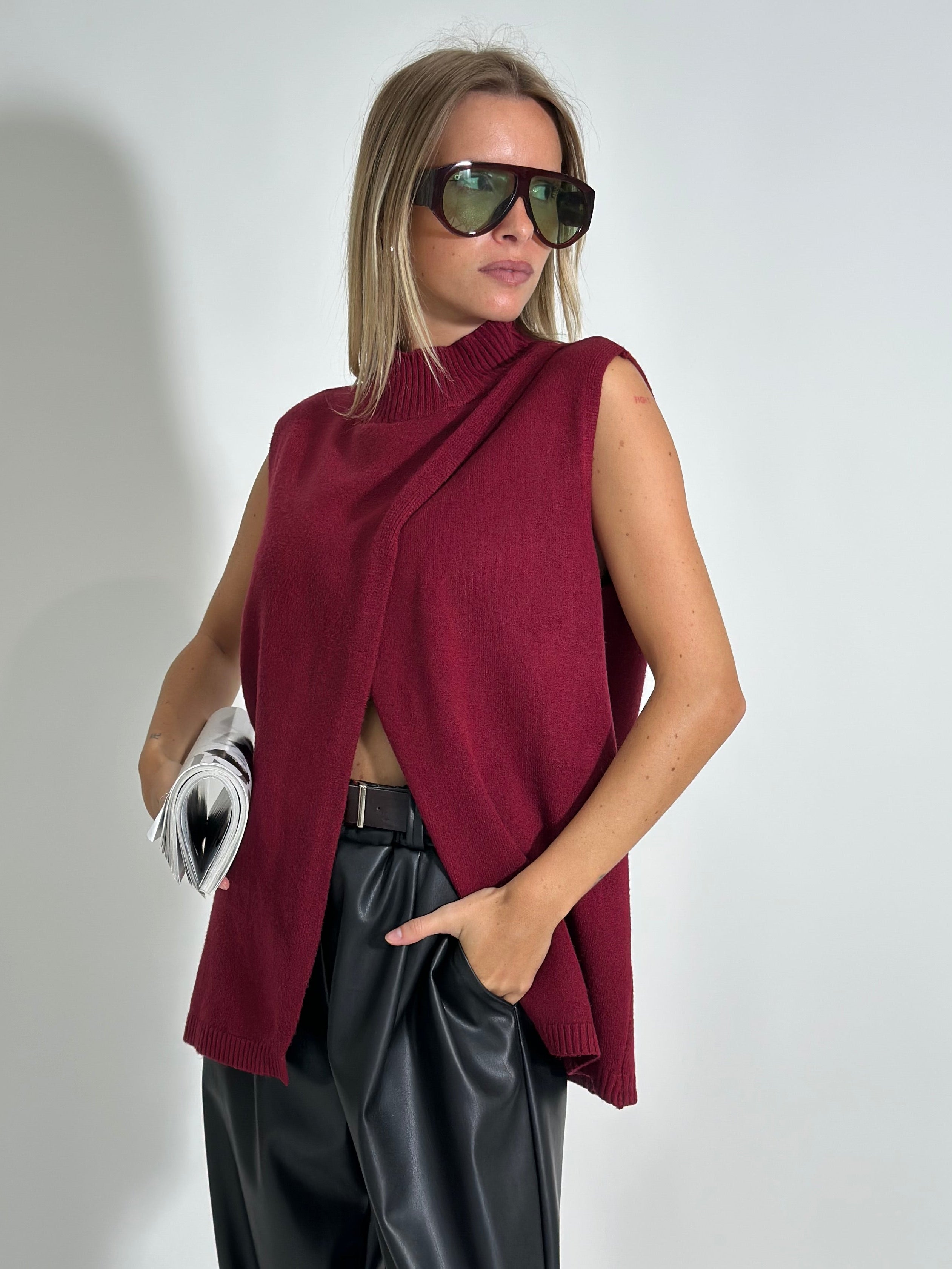 Gilet ZS5373 BURGUNDY