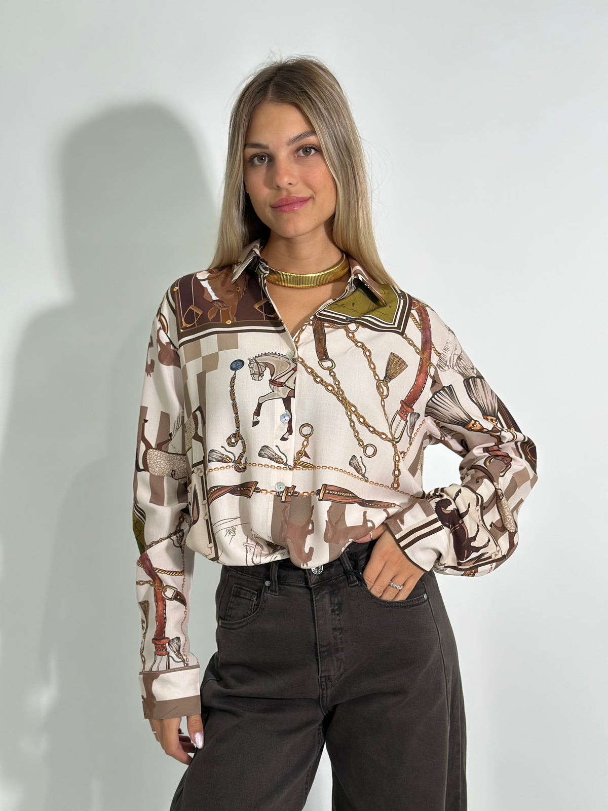 Camicia Horse 22040 BEIGE