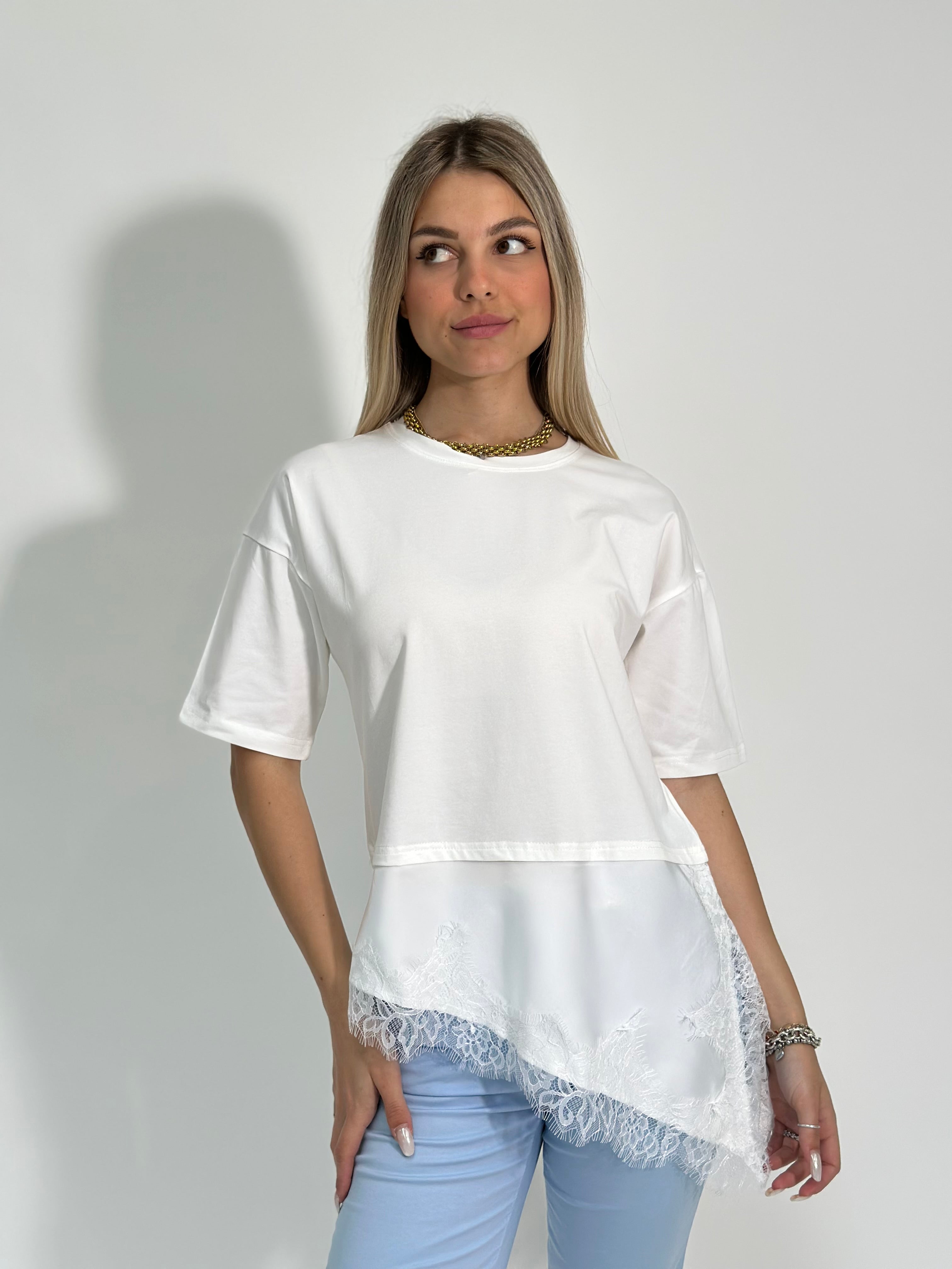 T-shirt pizzo diagonale 3915