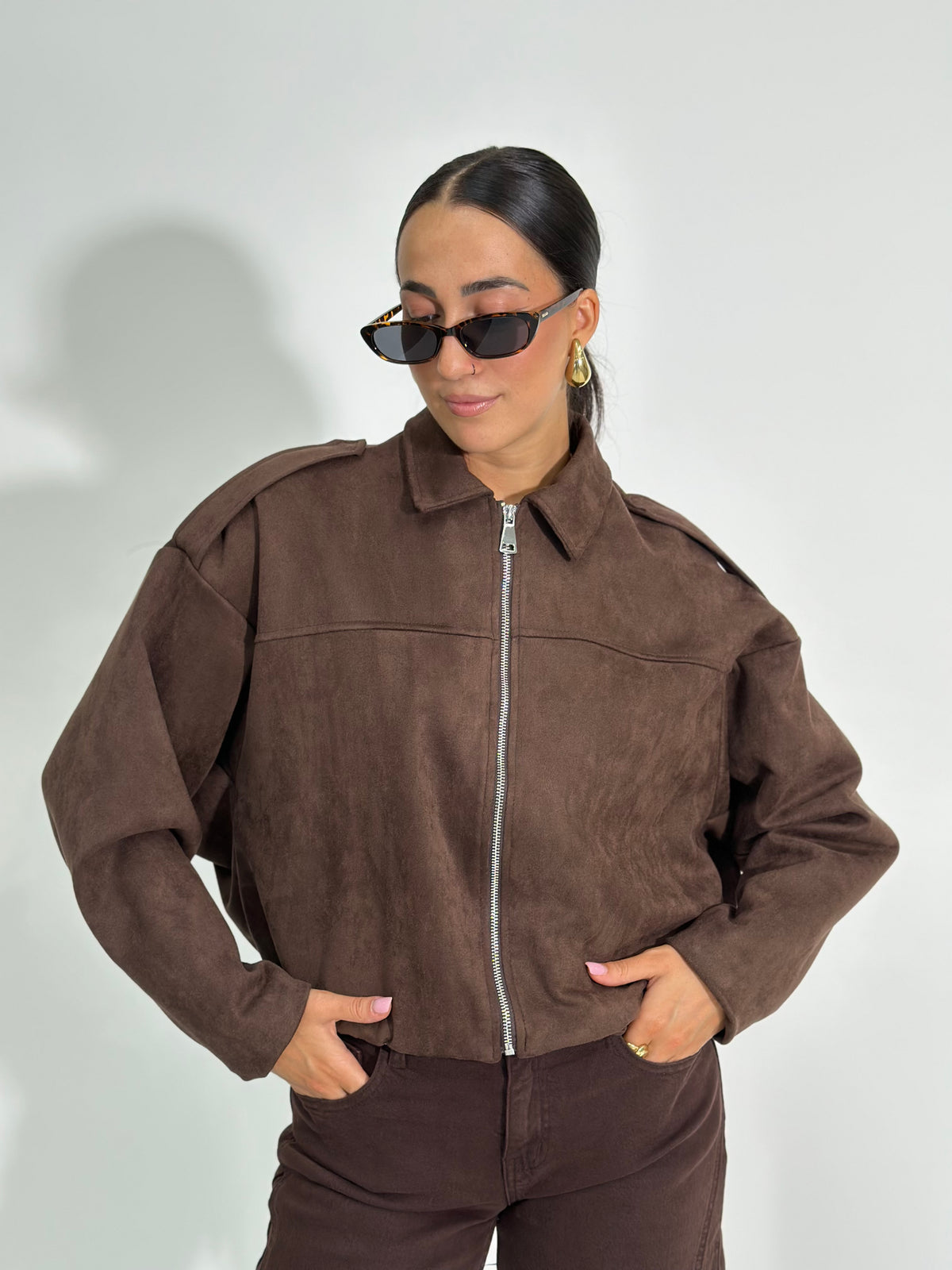 Bomber scamosciato 28081