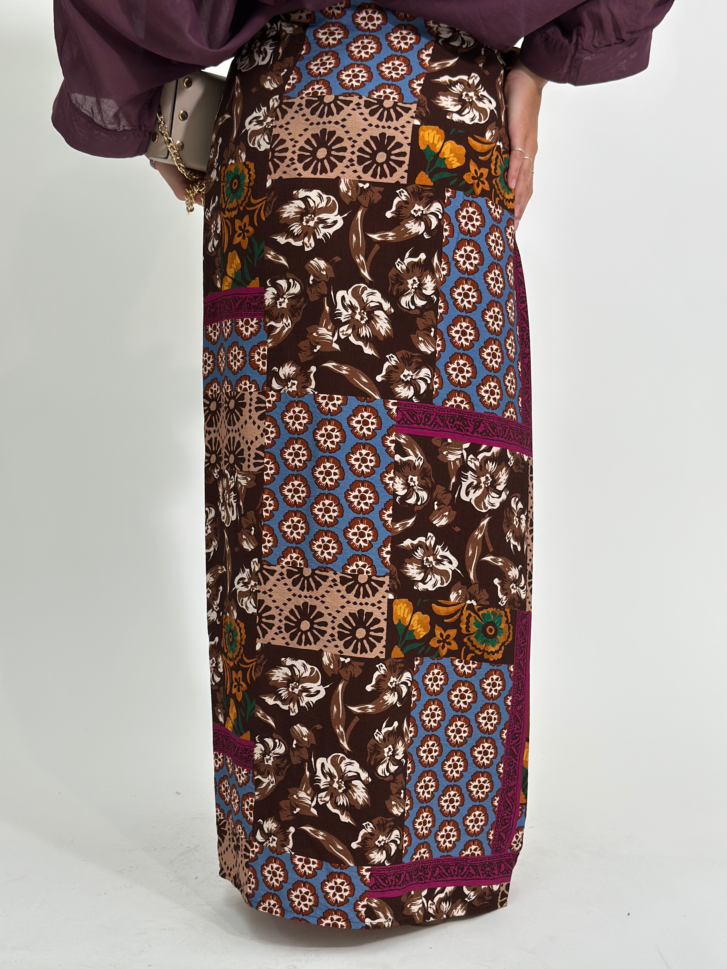 Gonna pareo lunga FIORI 8097