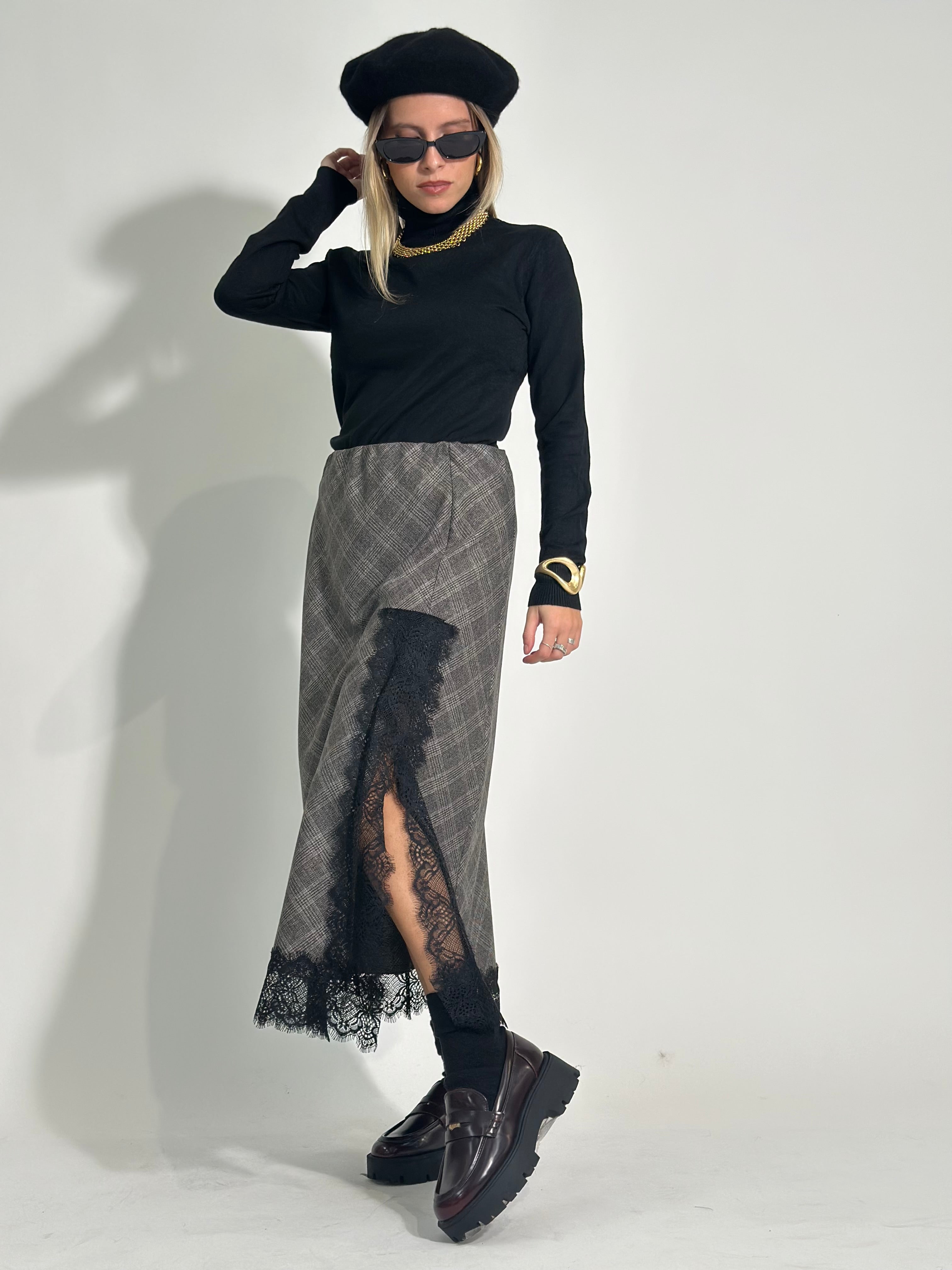 Gonna tartan pizzo 4759