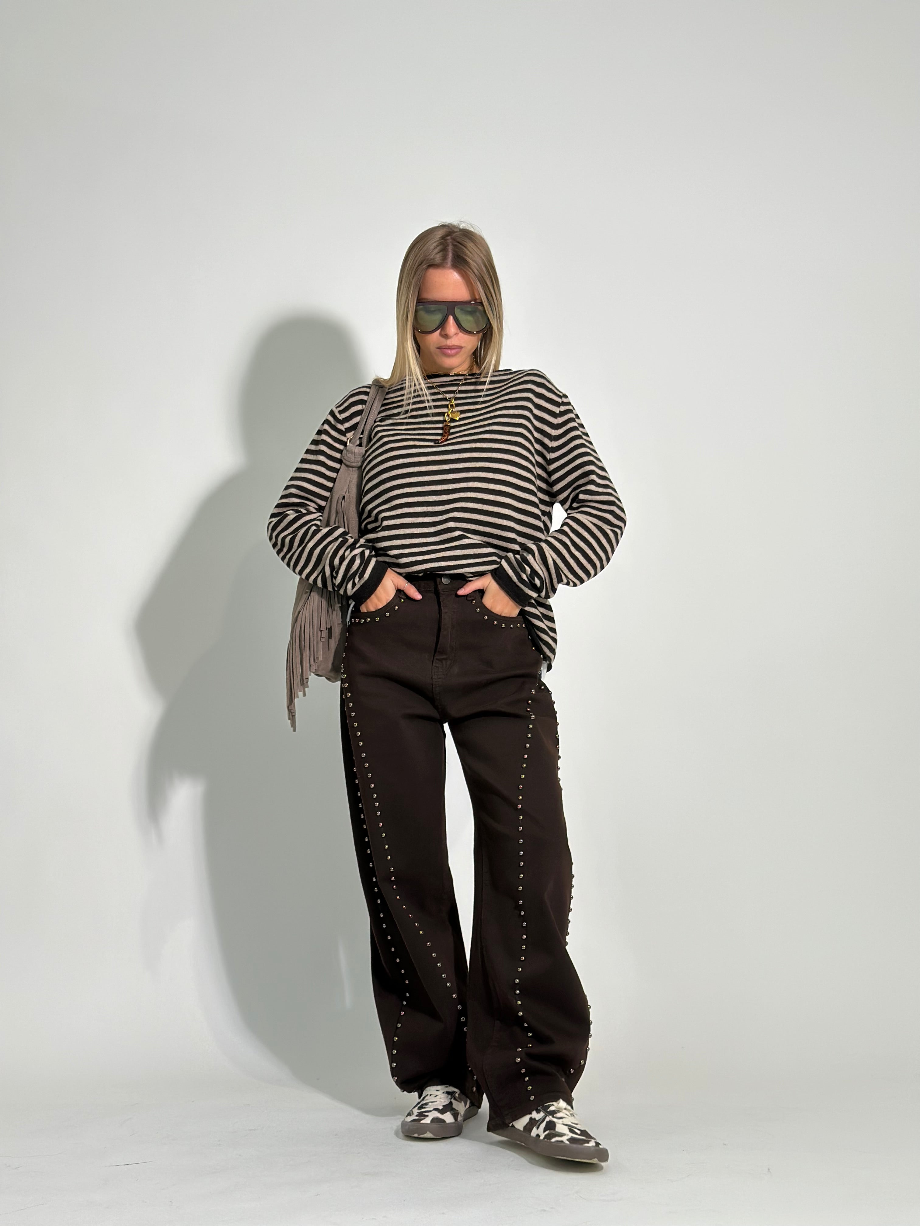 Pantalone baloon borchie LW1862