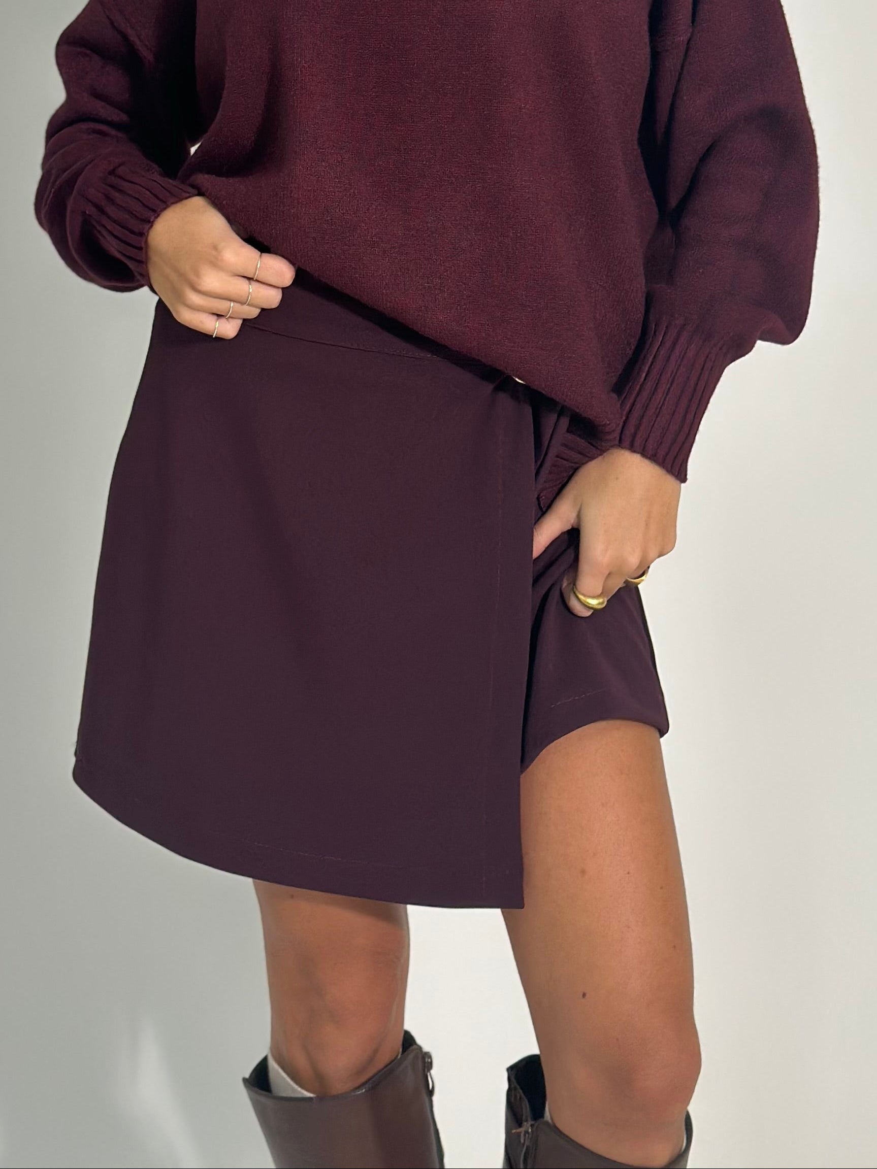 Gonna crepe 18837 BURGUNDY