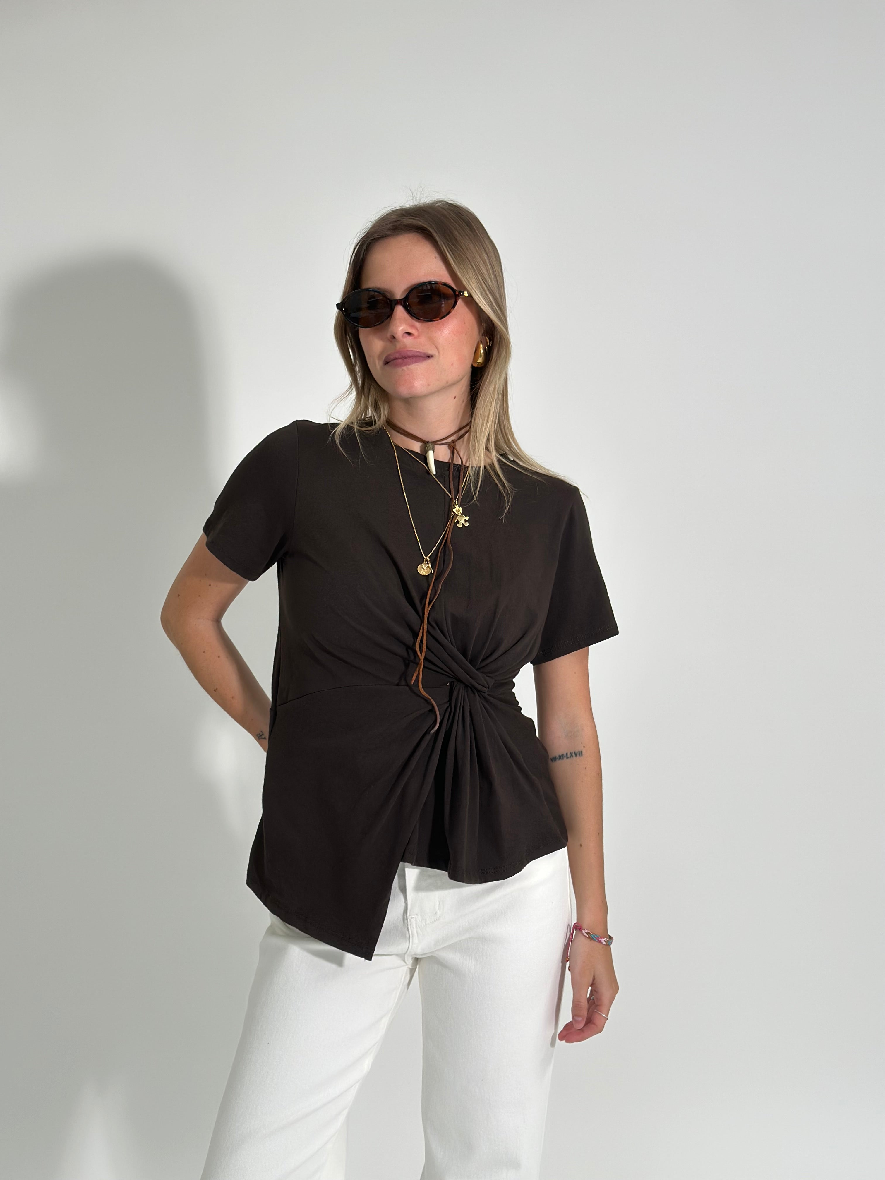 Maglia nodo slim MM264 CAFFE