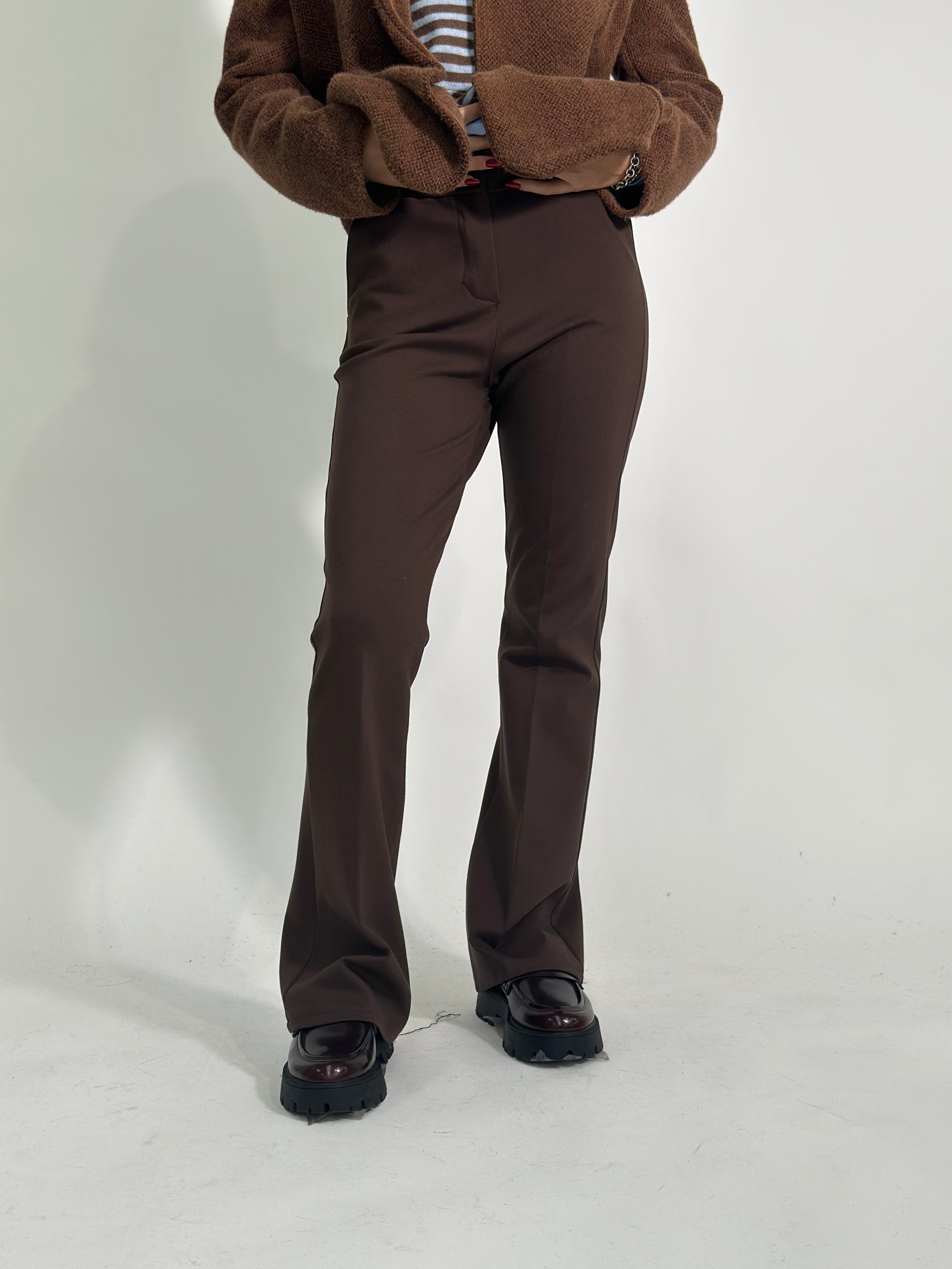 Pantalone flare tasca 51134 MORO