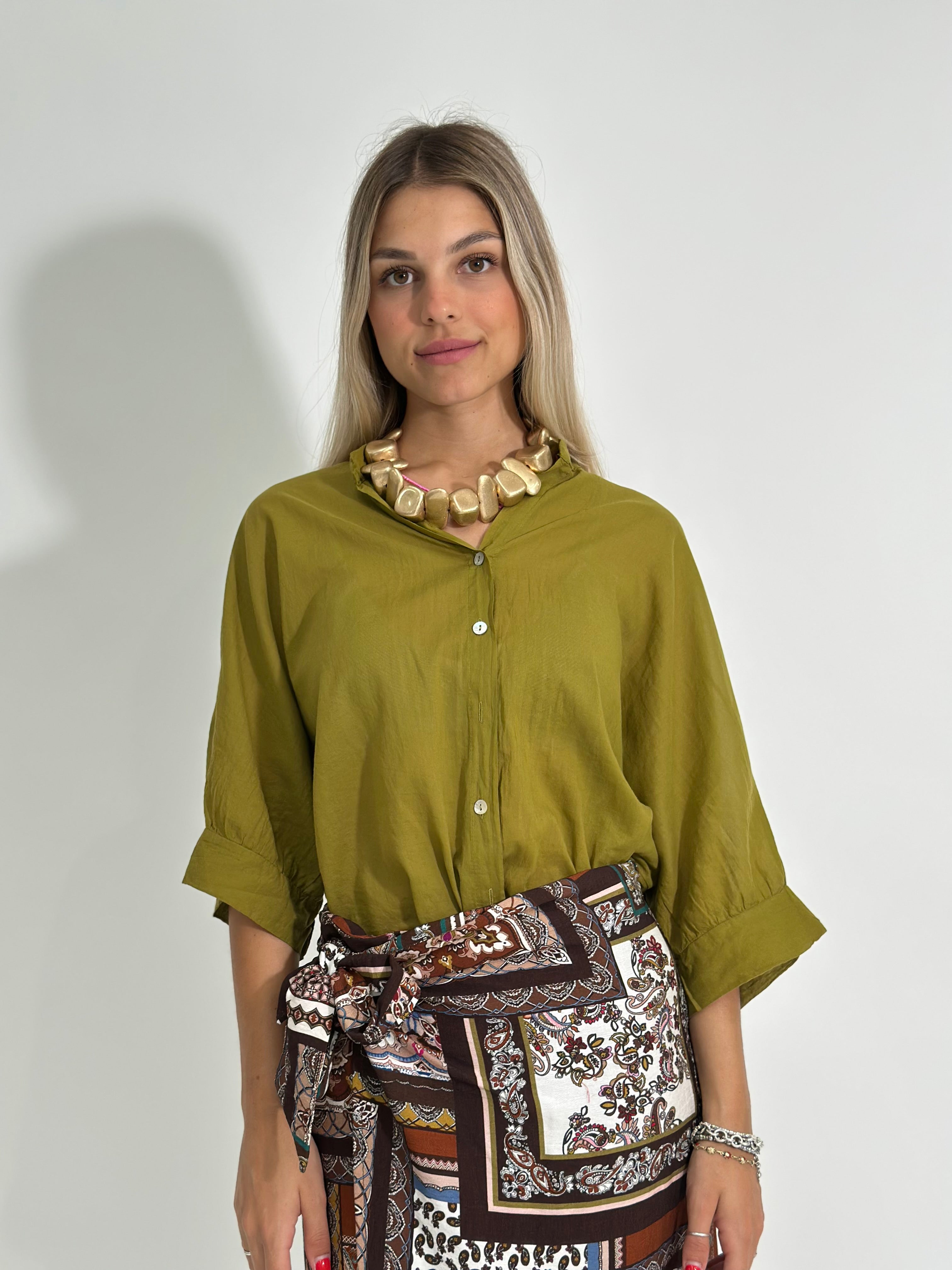 Camicia scatoletta 5568 VERDE OLIO