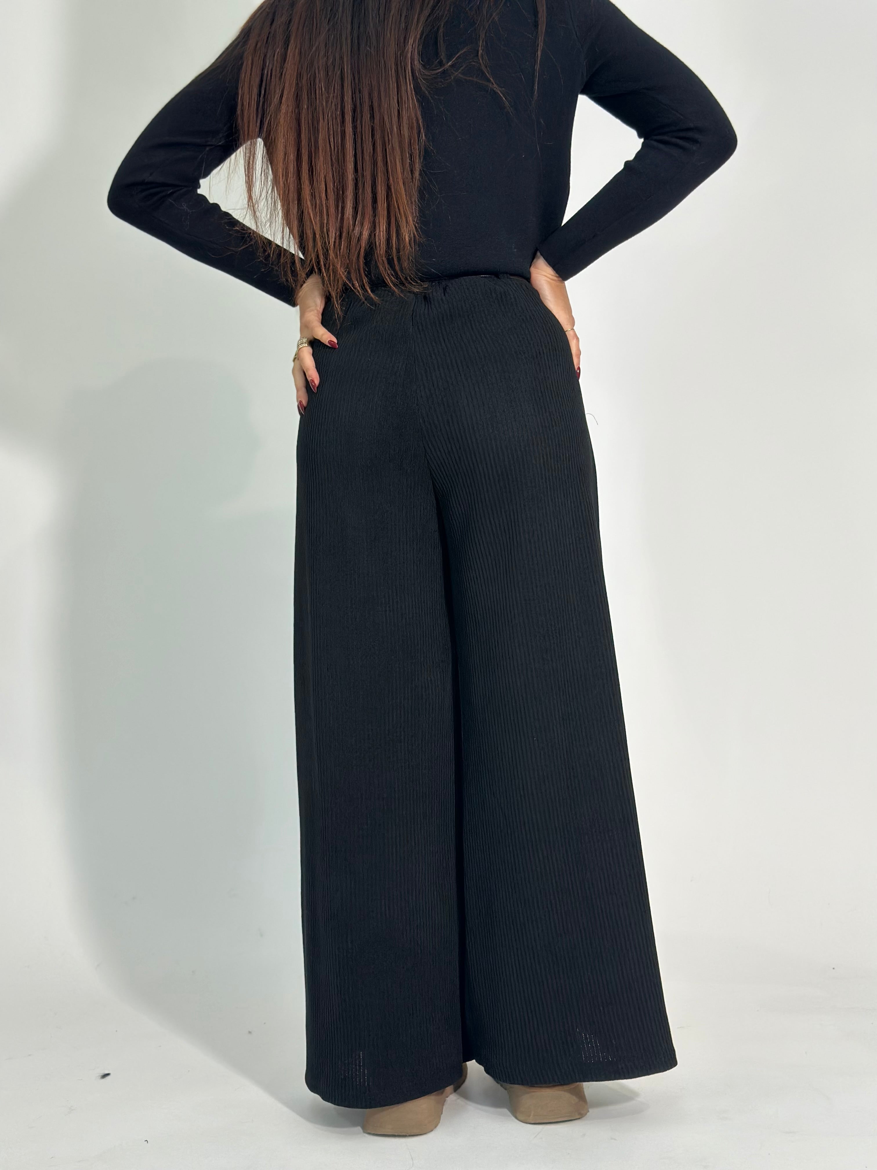 Pantalone costina 6156 NERO