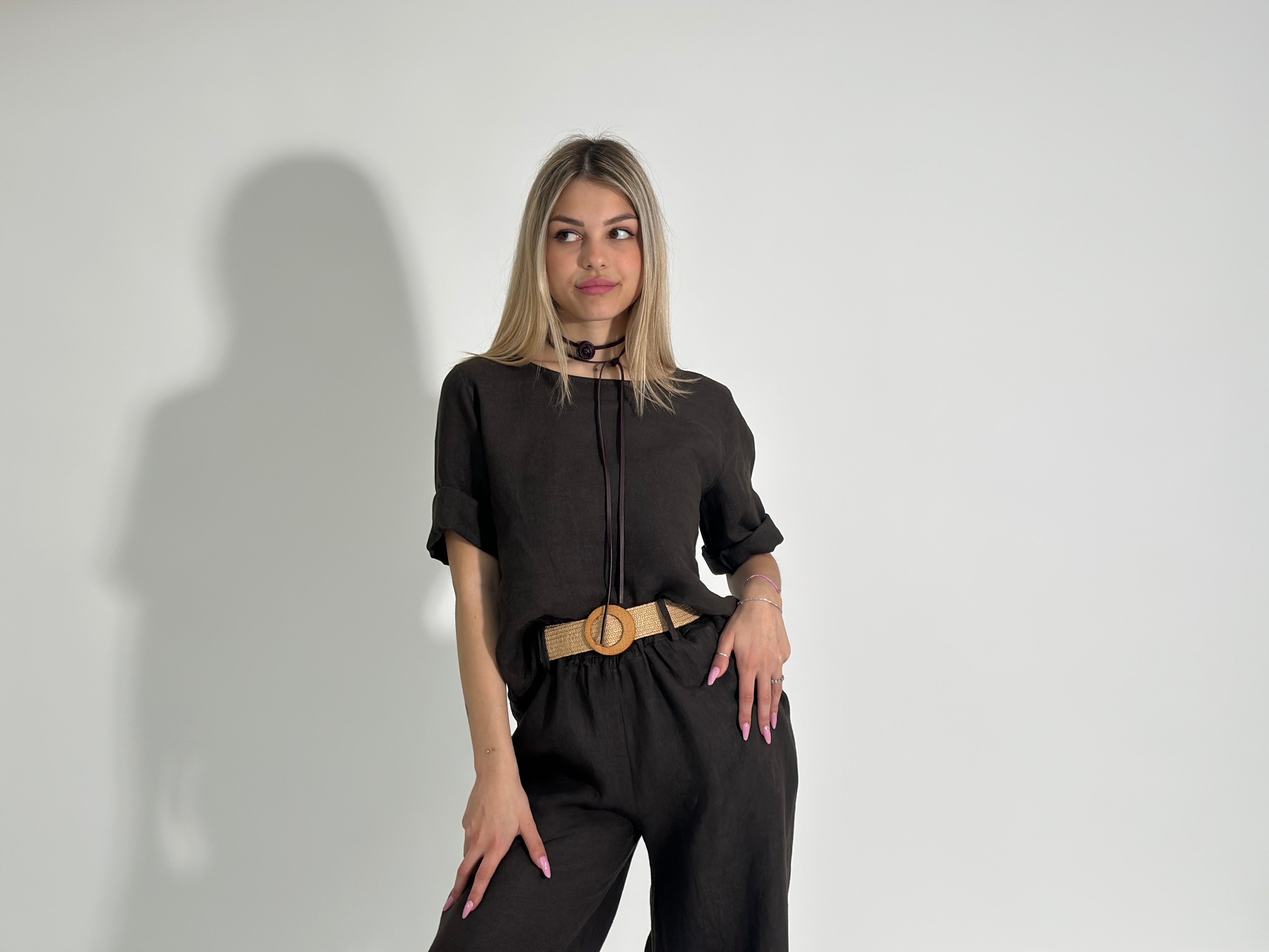 Camicia lino 2351 CAFFE