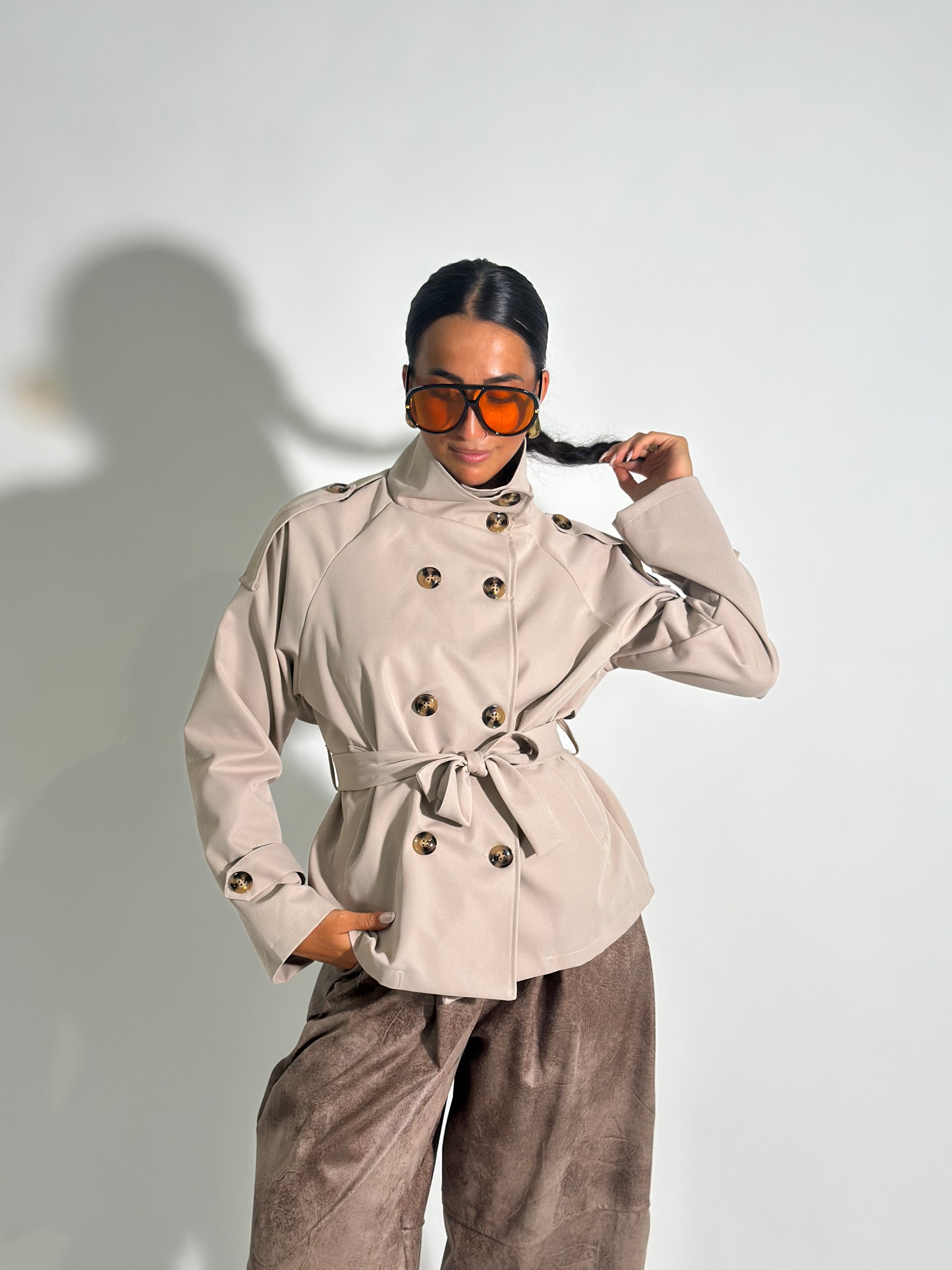 Giacca trench crop 5571