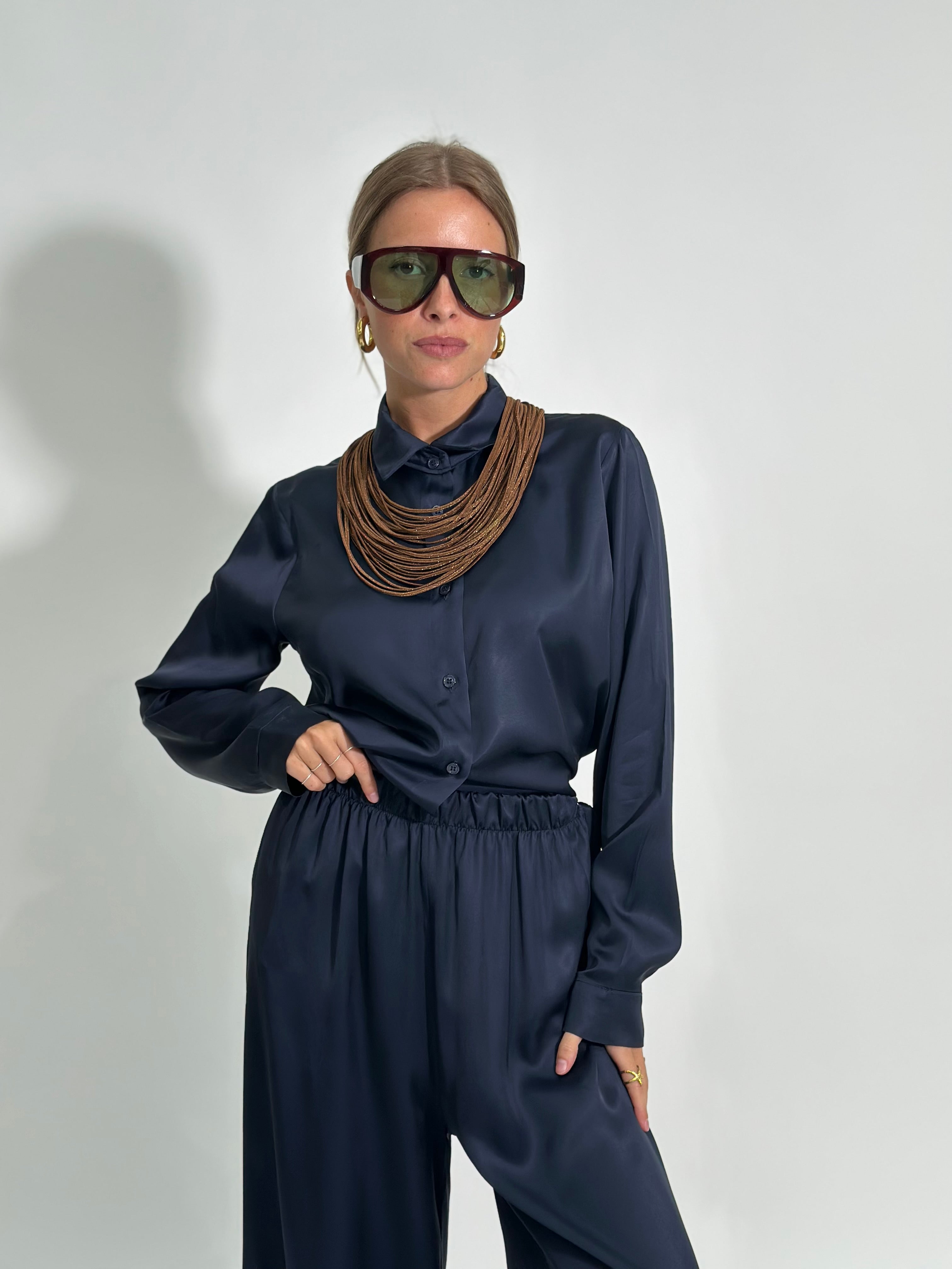 Camicia fluida 1081 BLU