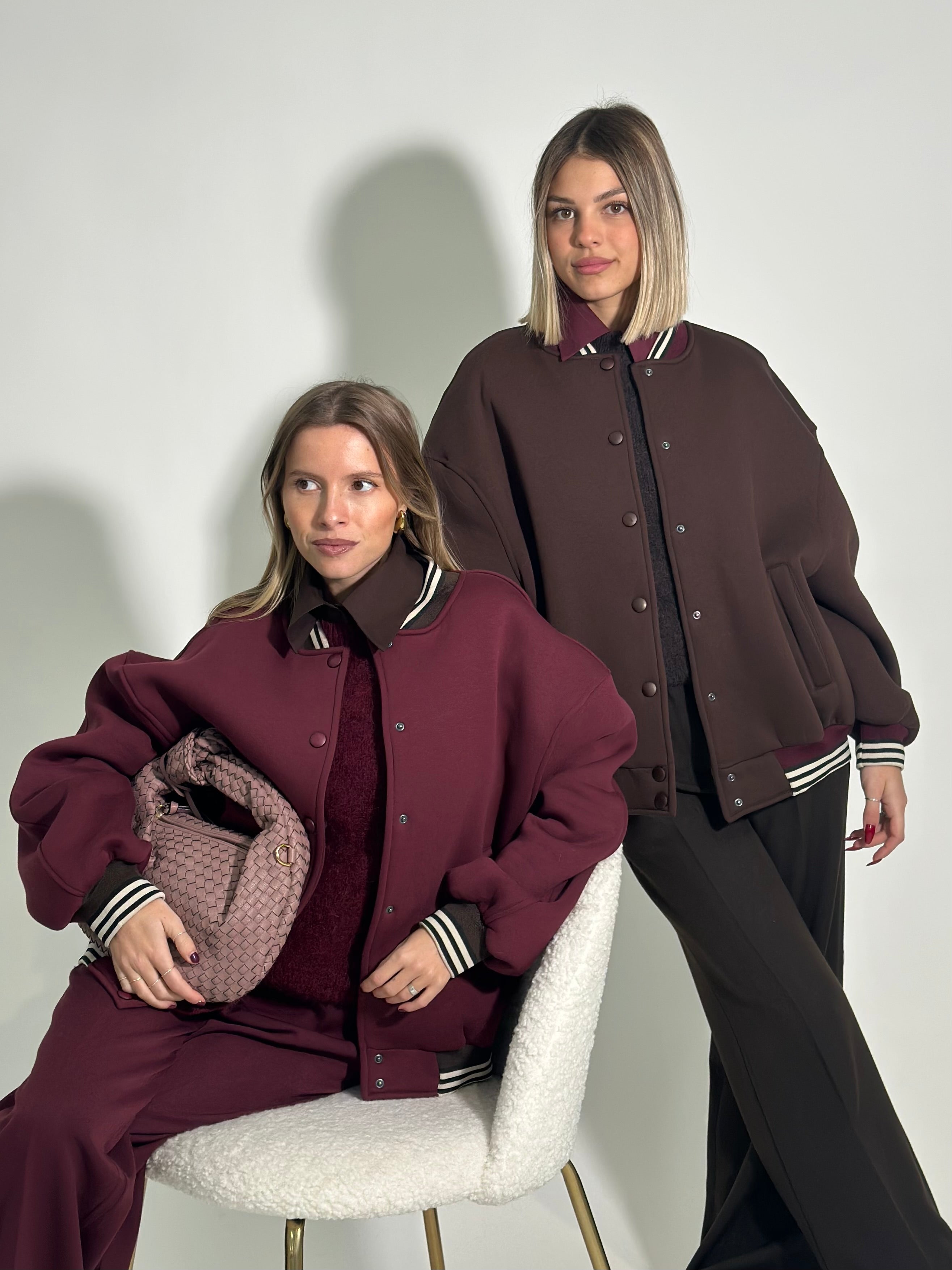 Giacca bomber felpata 3843 MORO