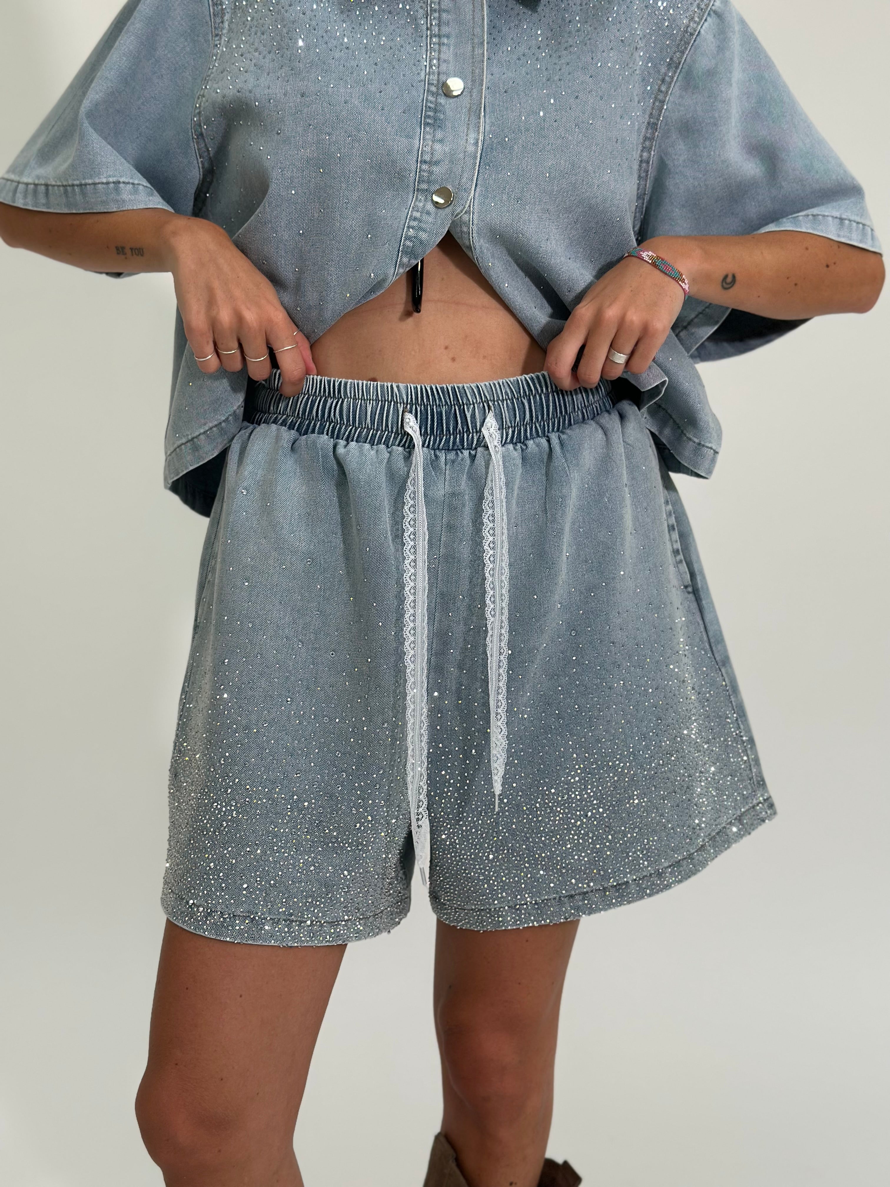 Completo strass denim 0720