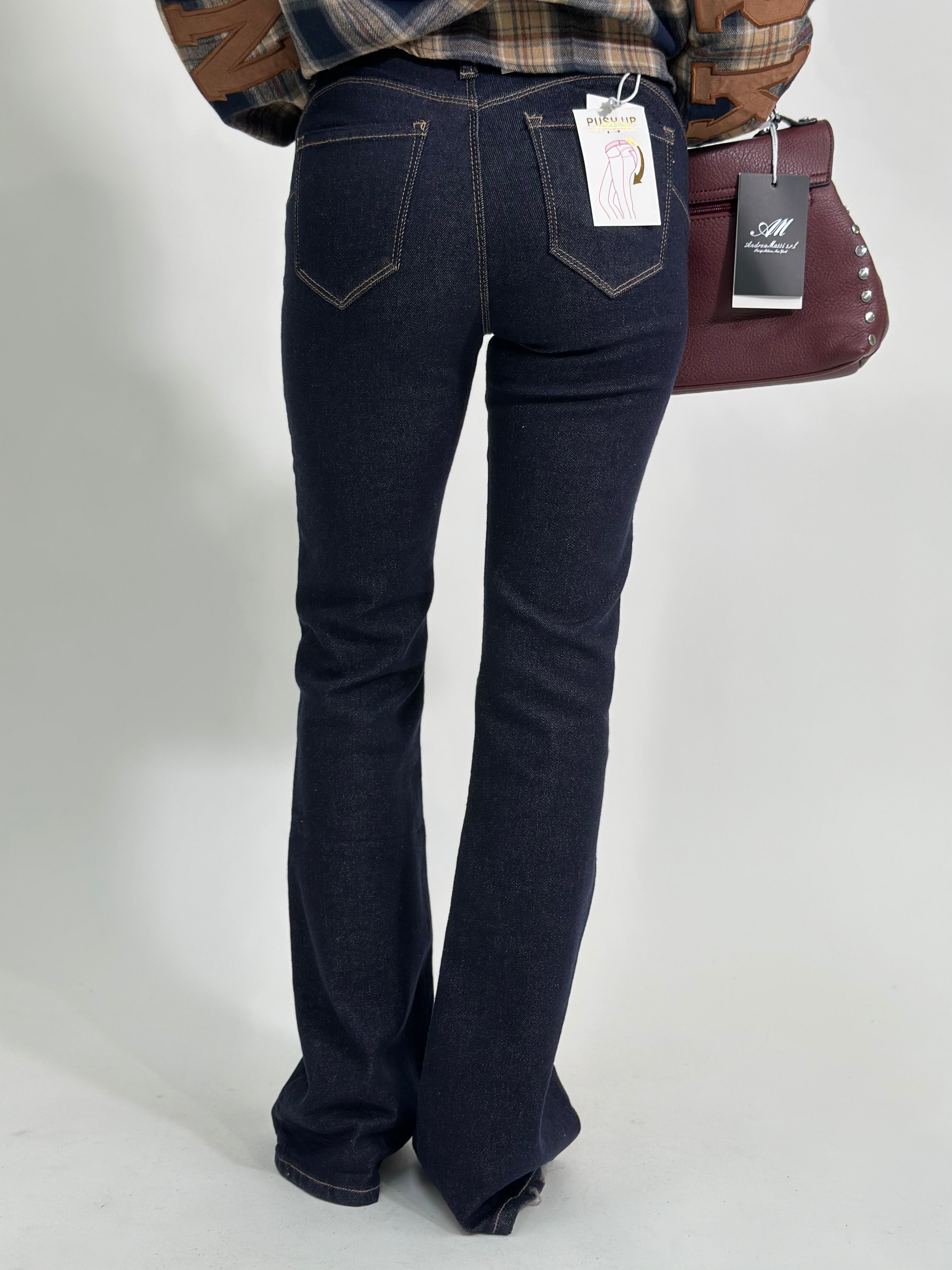 Jeans trombetta push-up L1208 BLUBLACK