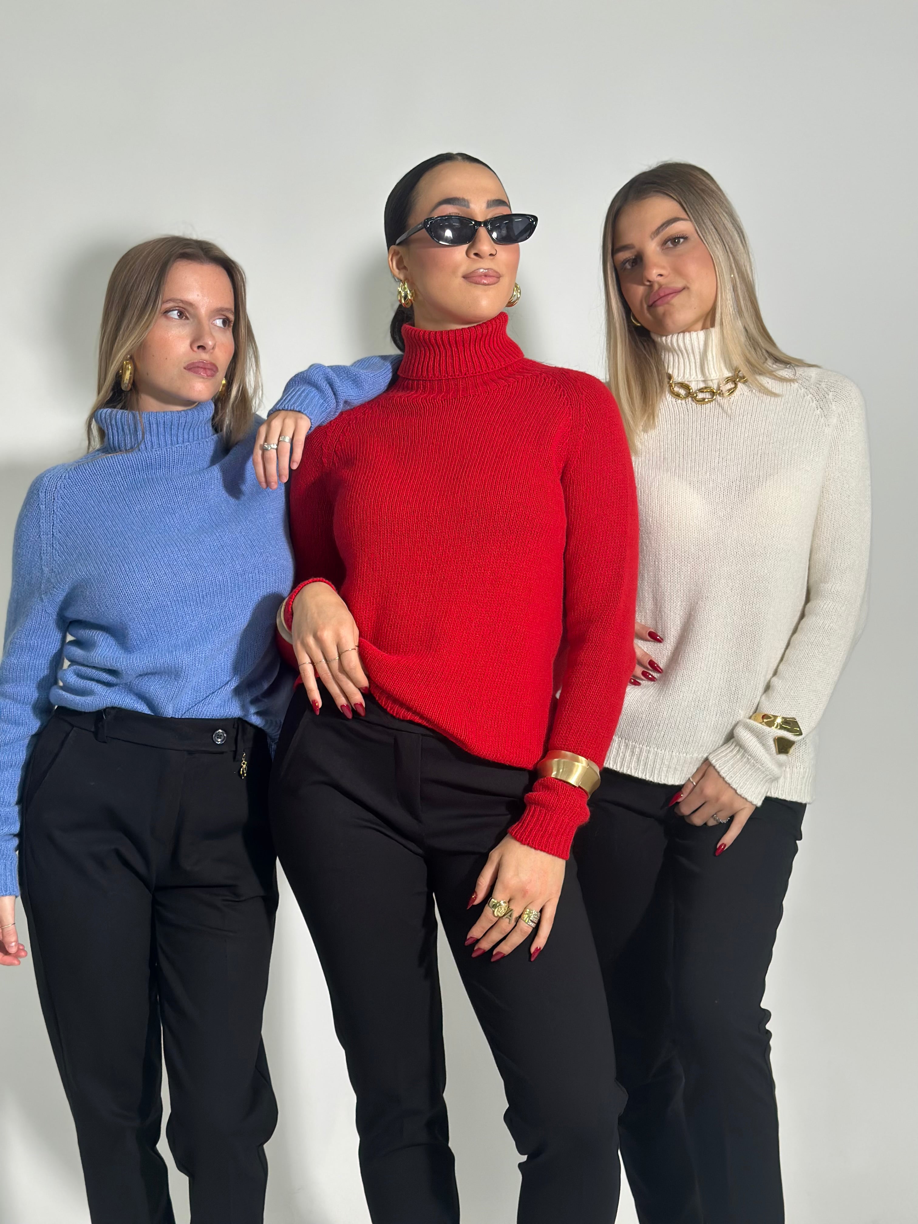 Maglia cashmer blend 6247 ROSSO