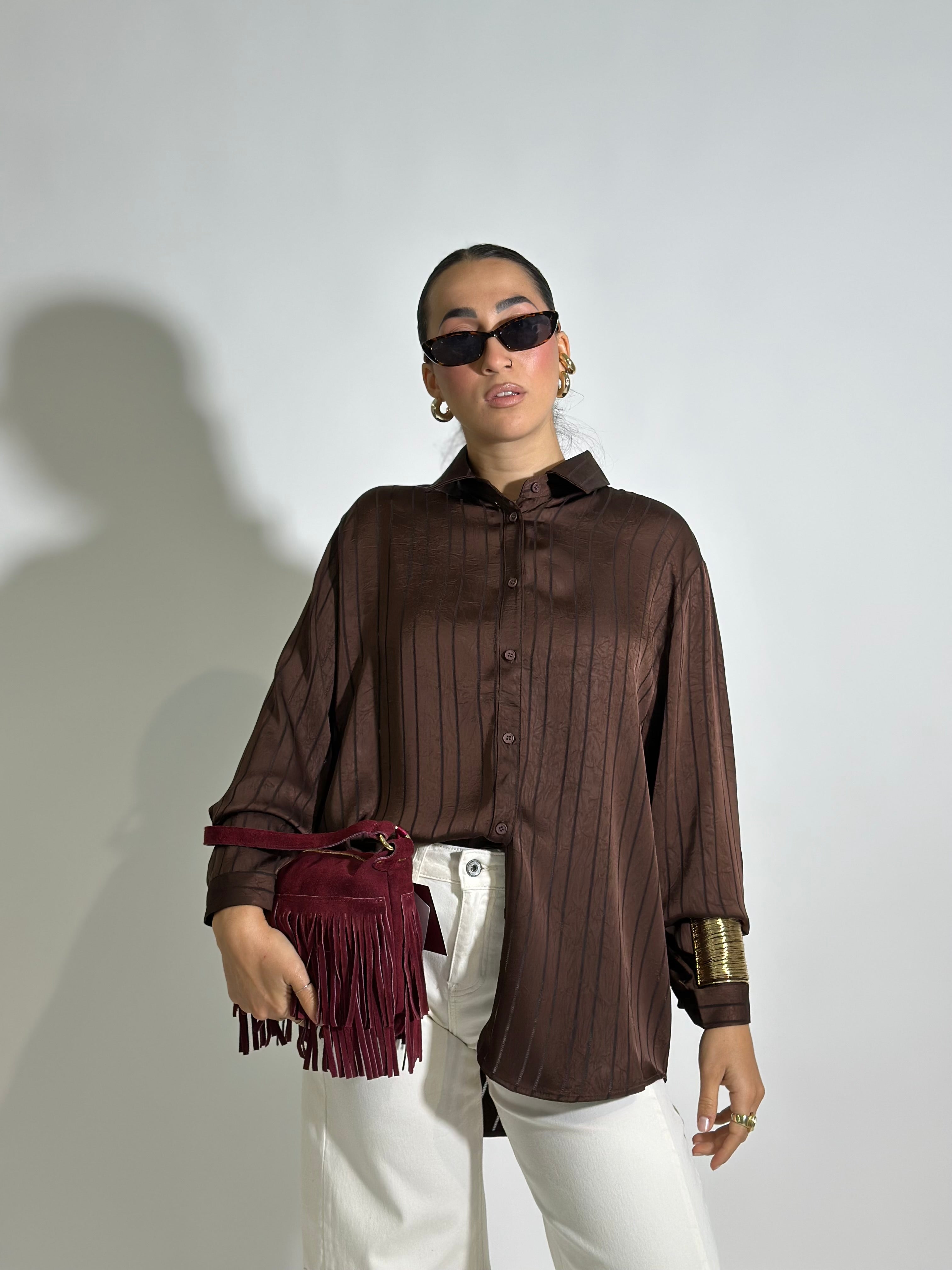 Camicia satin ottoman 2584 MORO