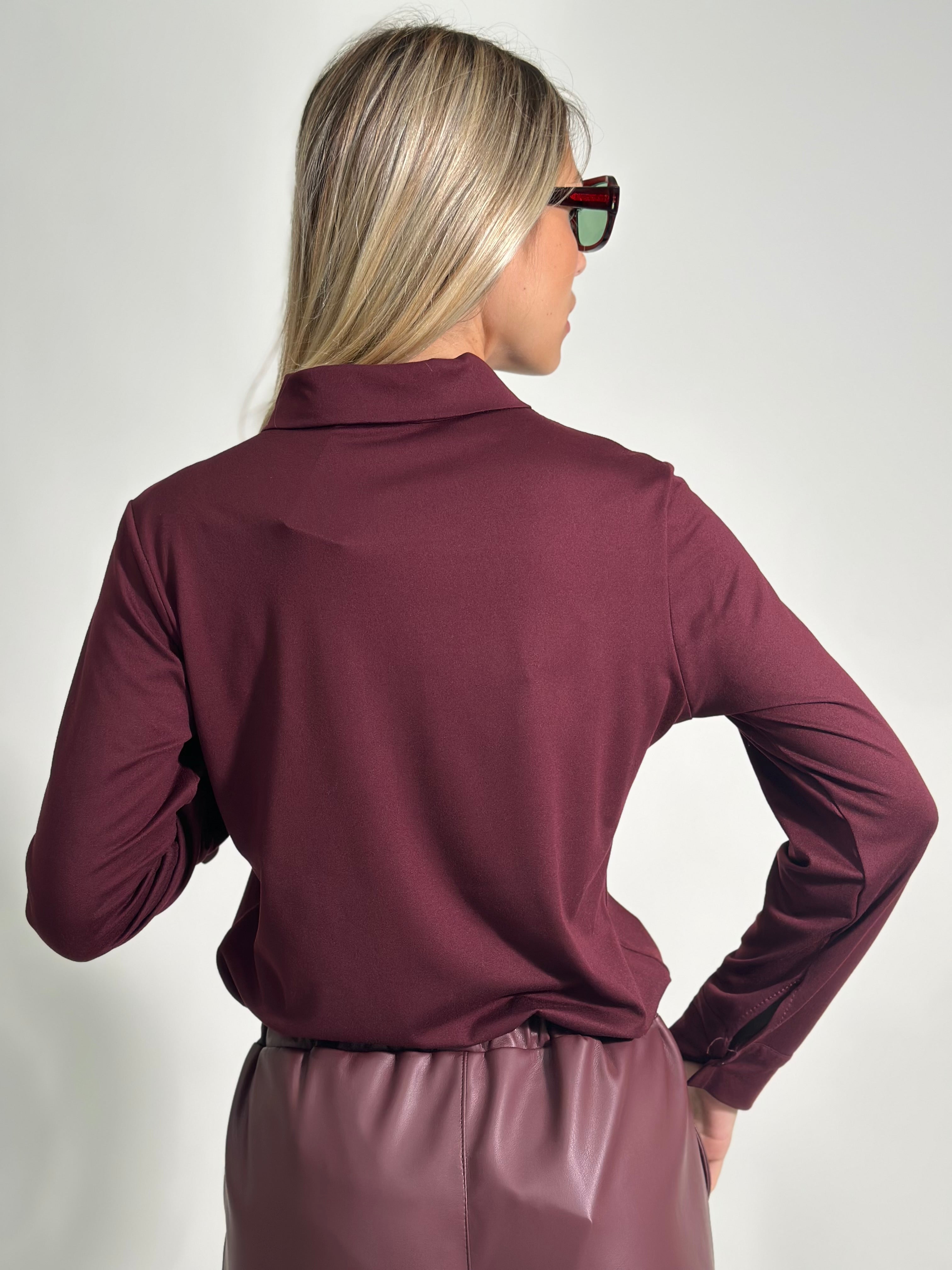 Camicia jersey 6399 BURGUNDY