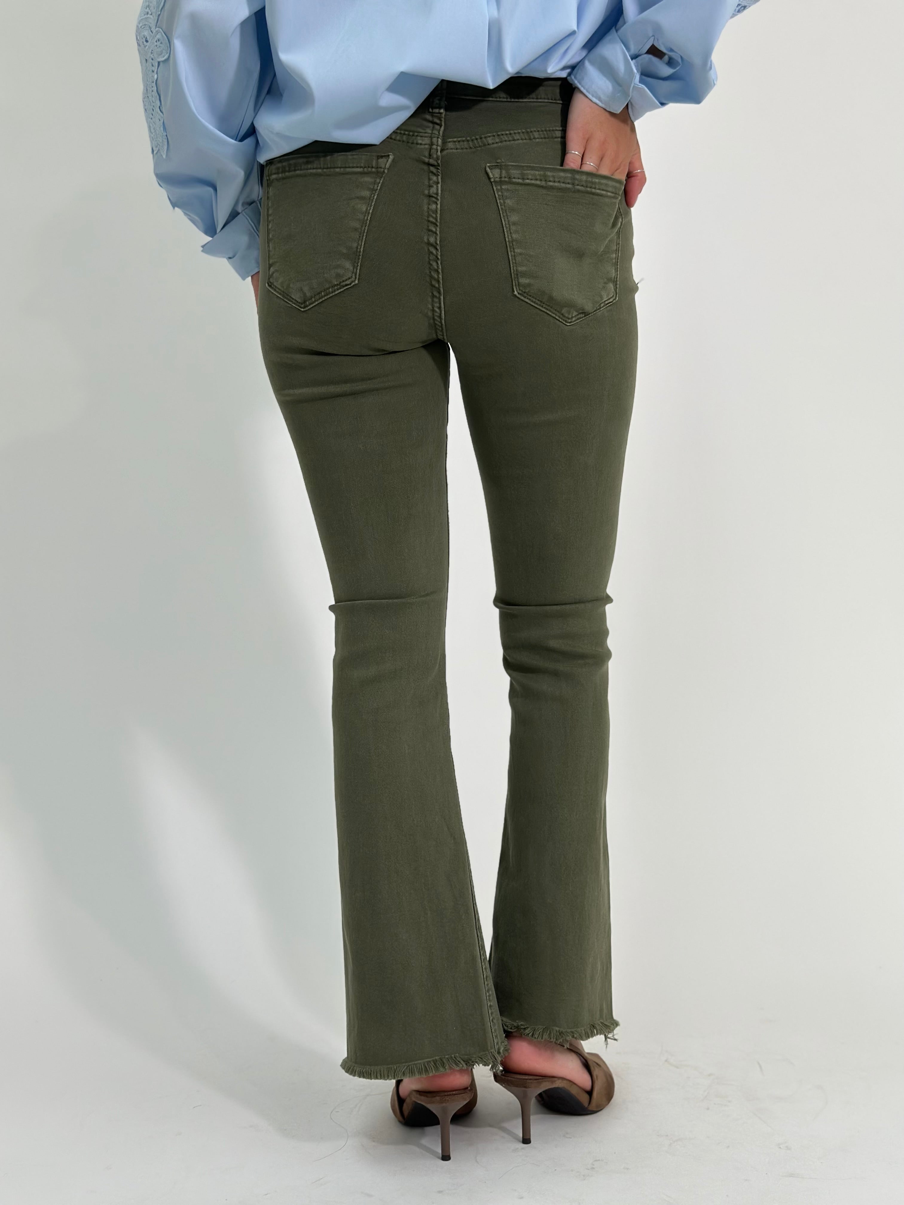 Jeans trombetta 3D-6826/2 VERDE