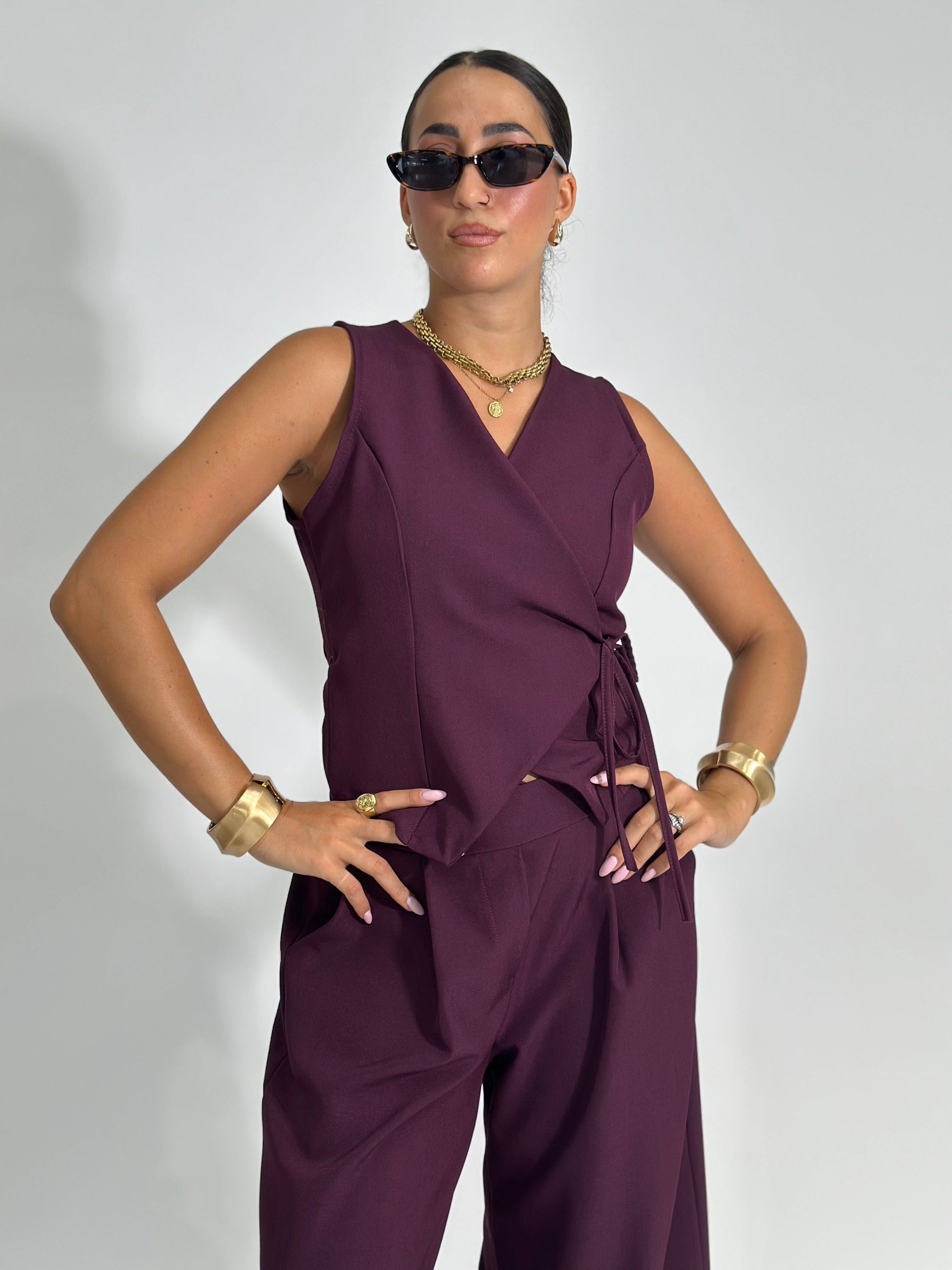 Completo gilet 5181 BURGUNDY