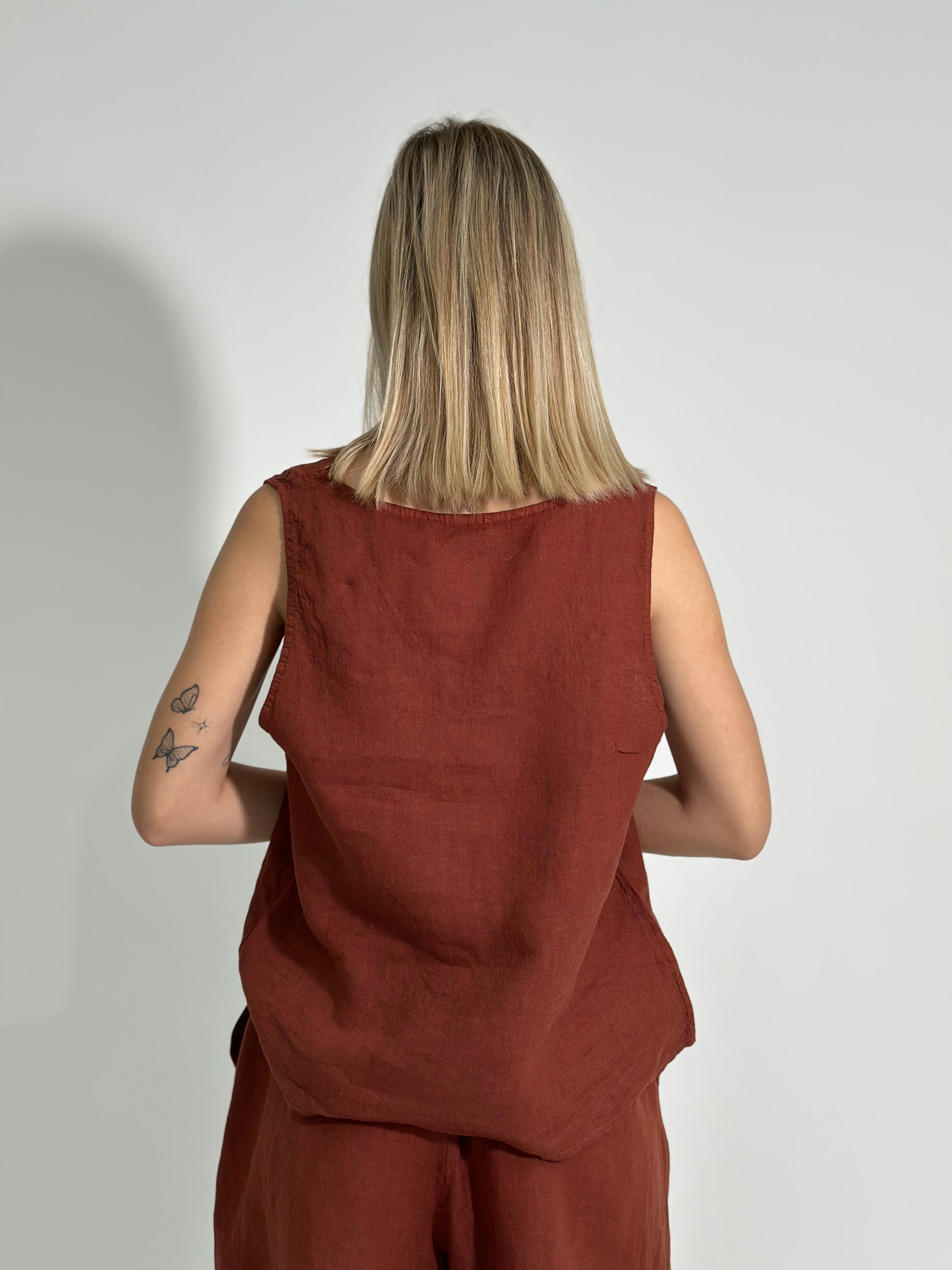 Canotta lino 10706