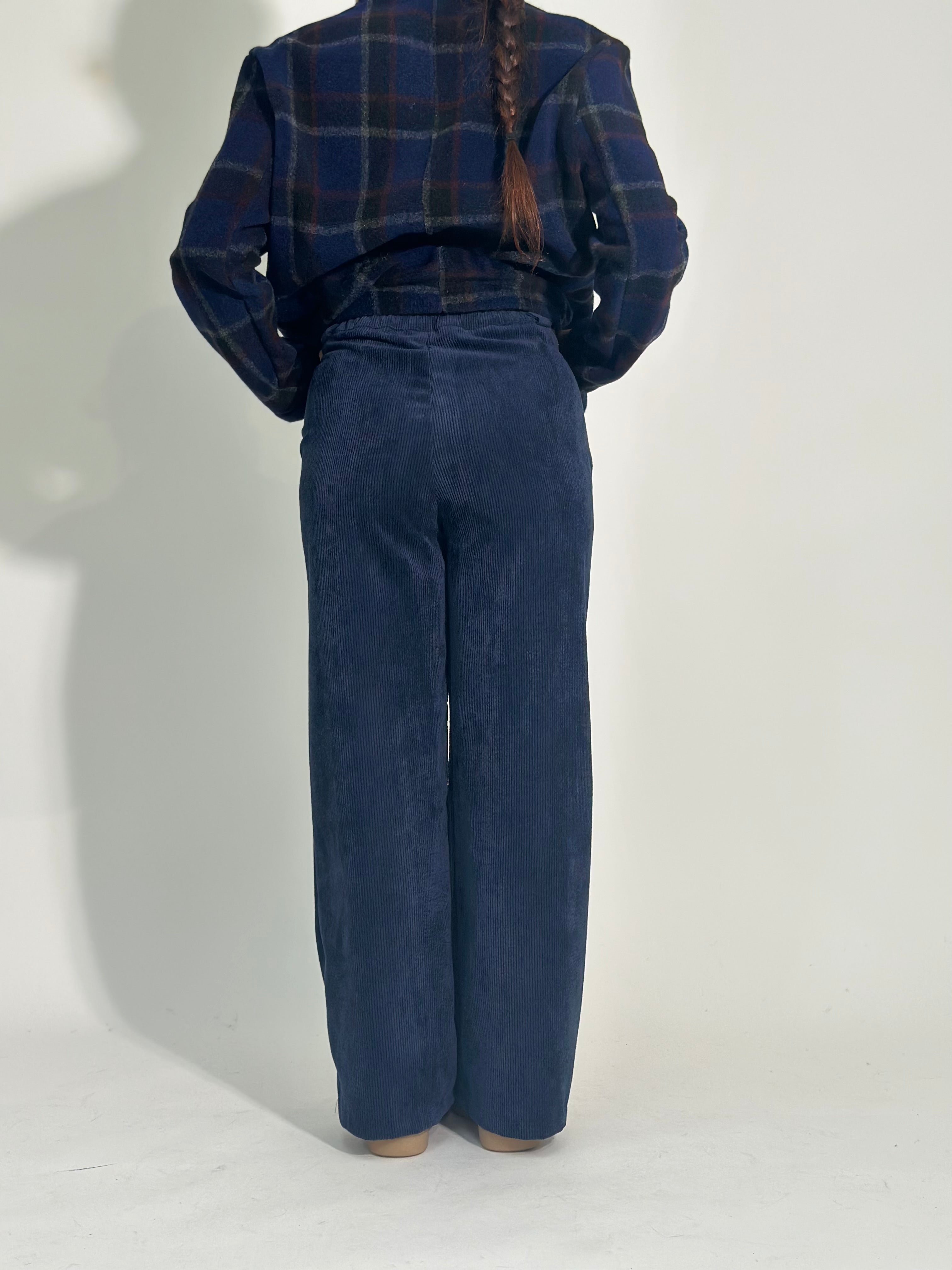 Pantalone velluto 3570 BLU