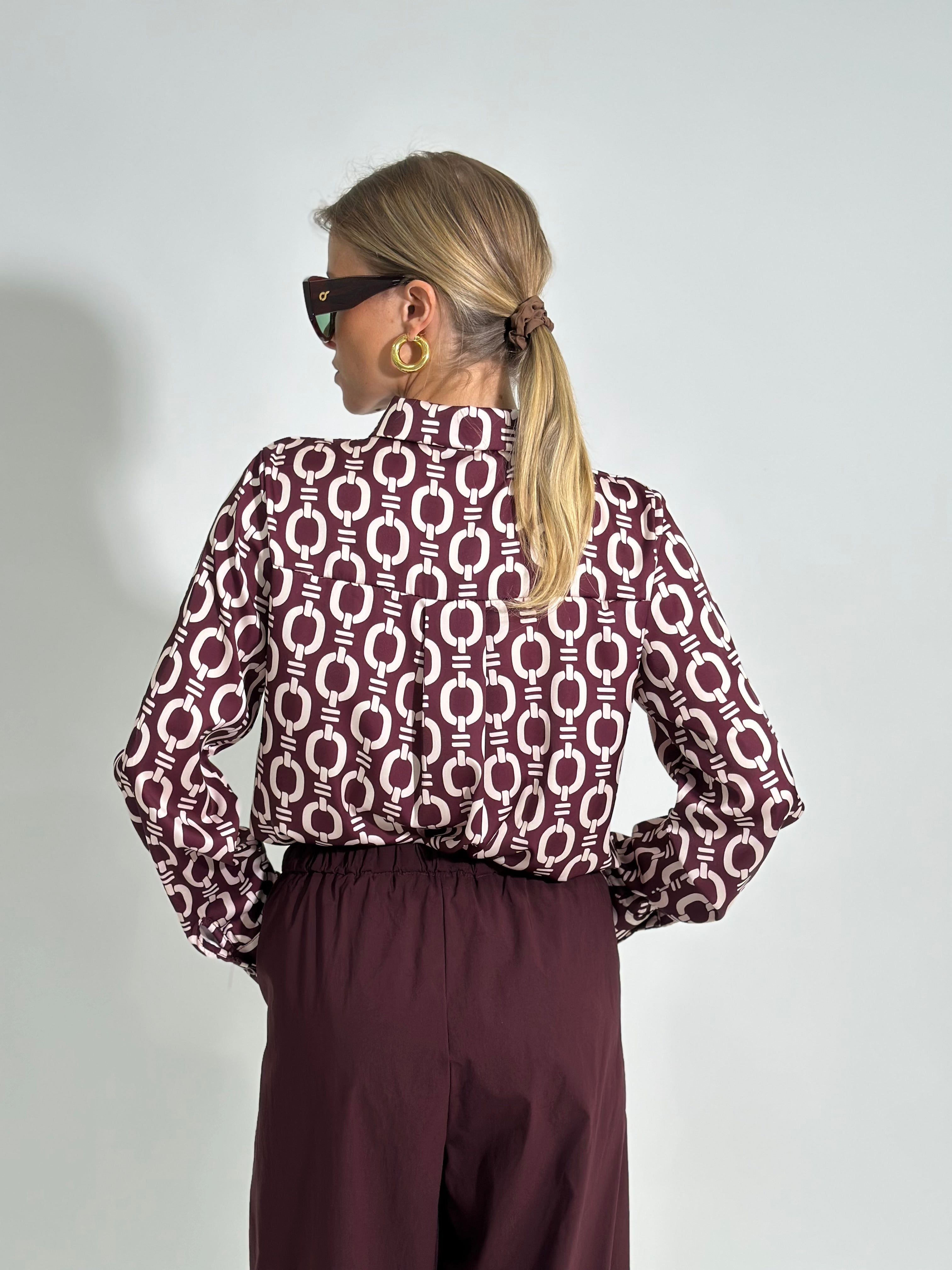 Camicia fantasia 24244 BORDO'
