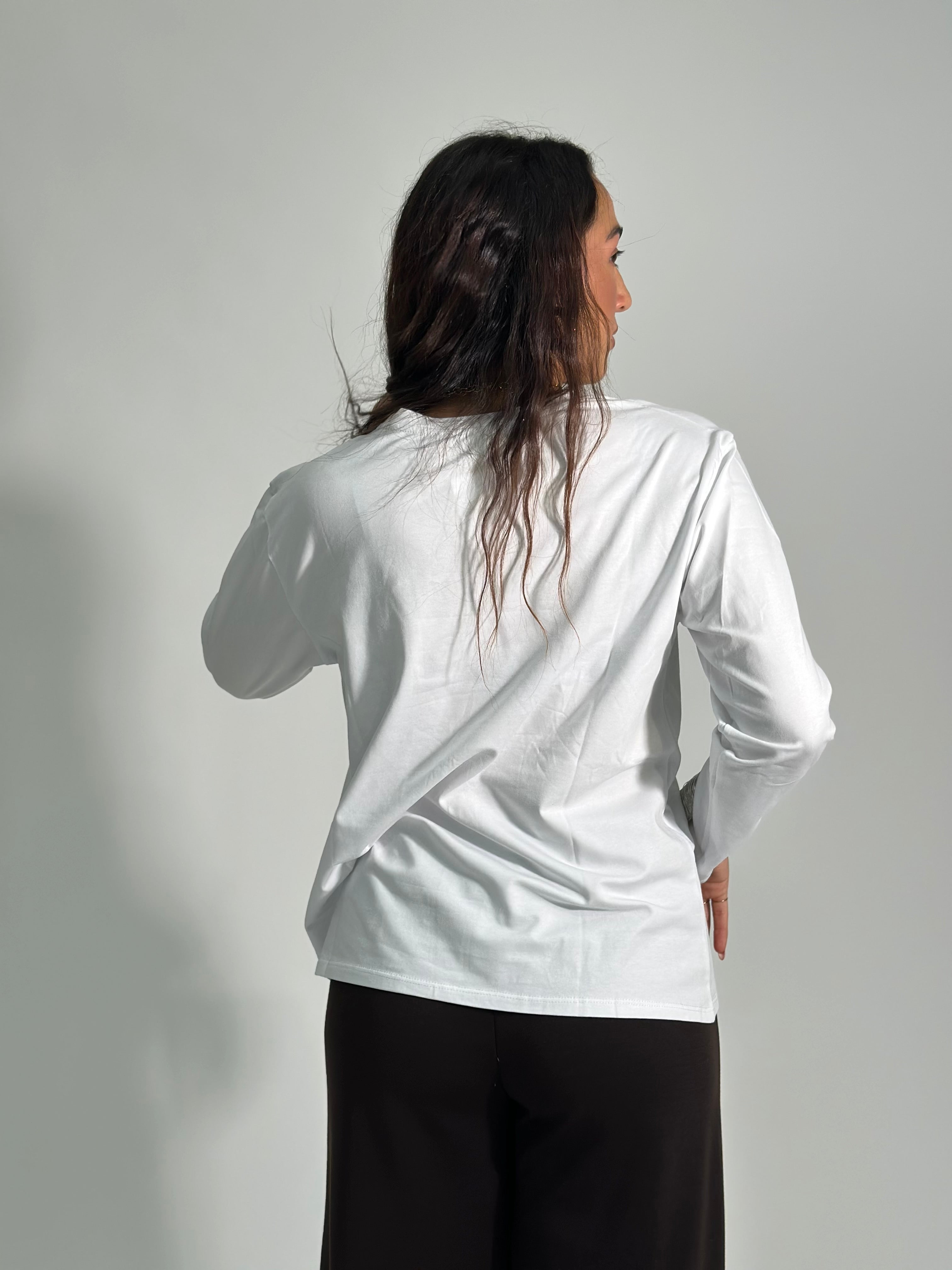 T-shirt lunga 23100 BIANCO