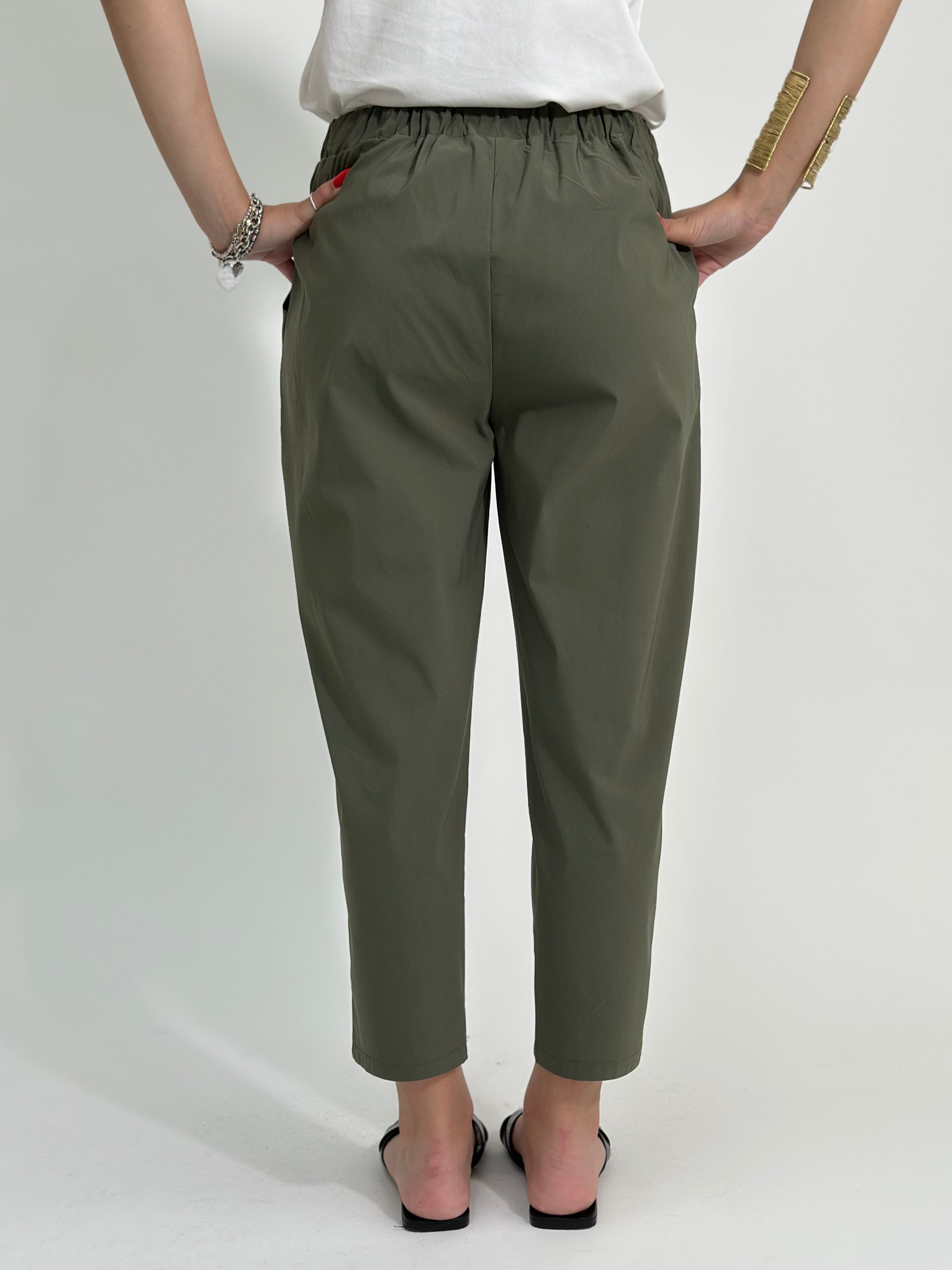 Pantalone popeline 81166 VERDE