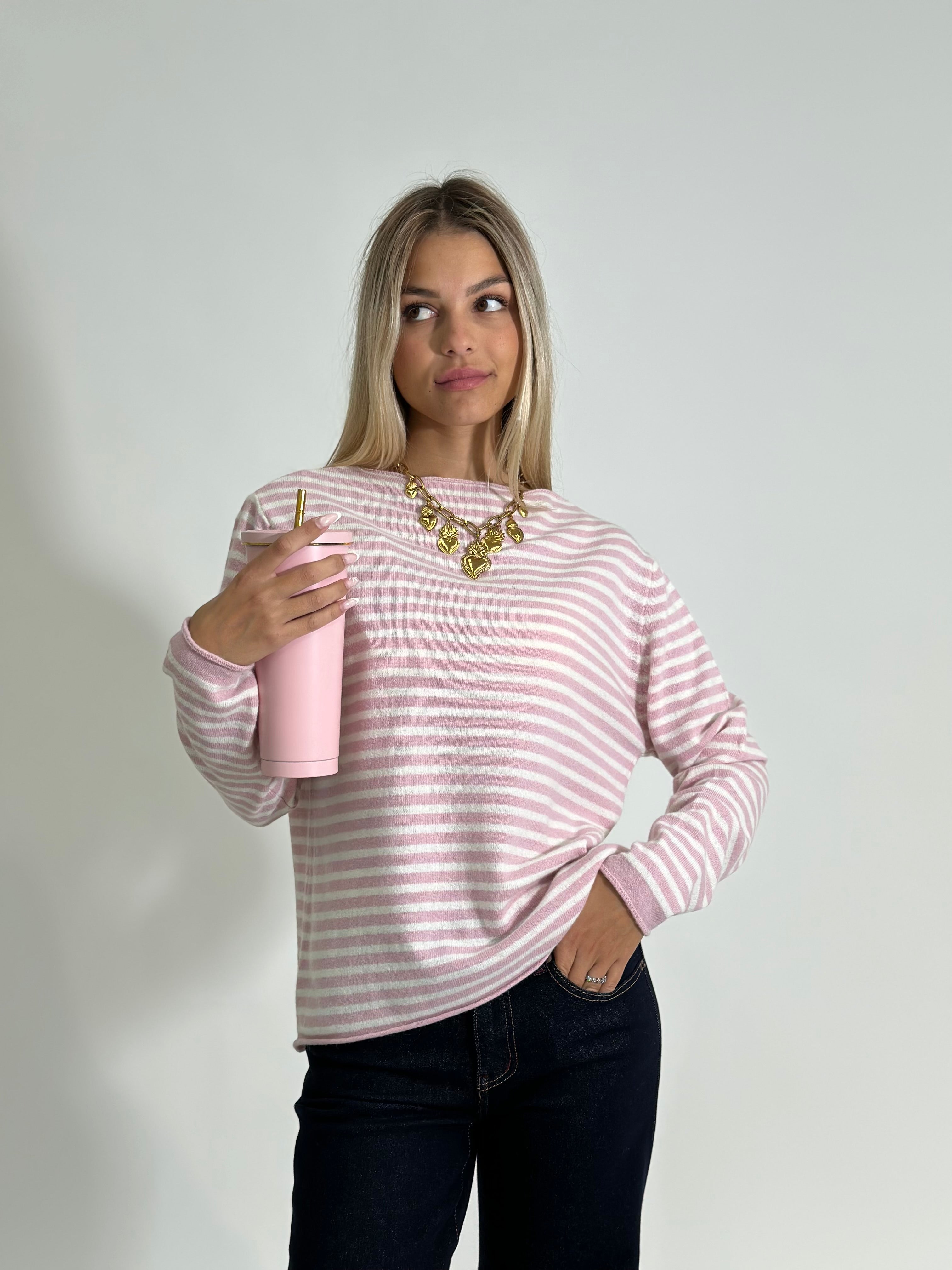 Maglia cashmere blend 6631 ROSA