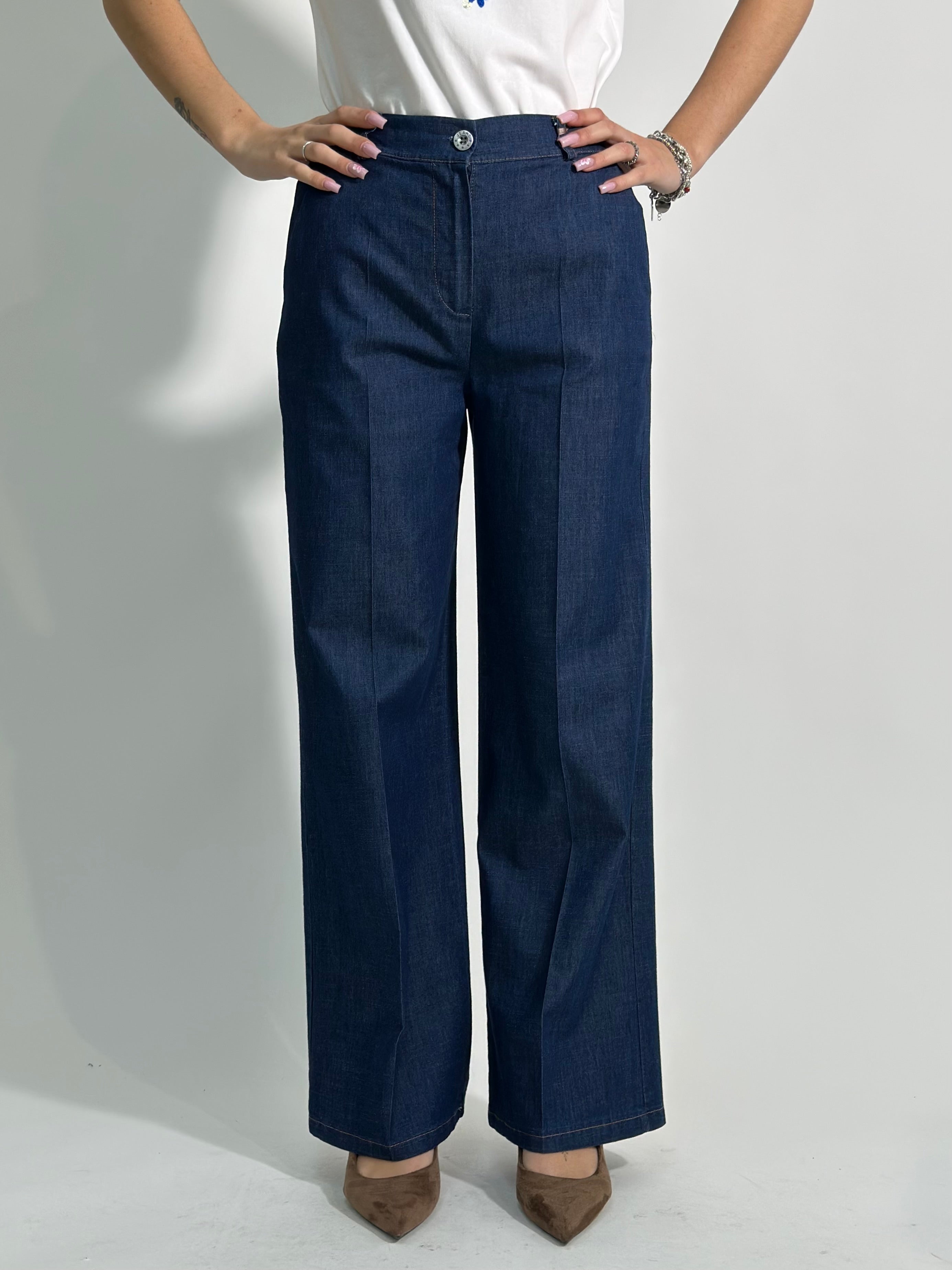 Pantalone Chambray lungo 83055