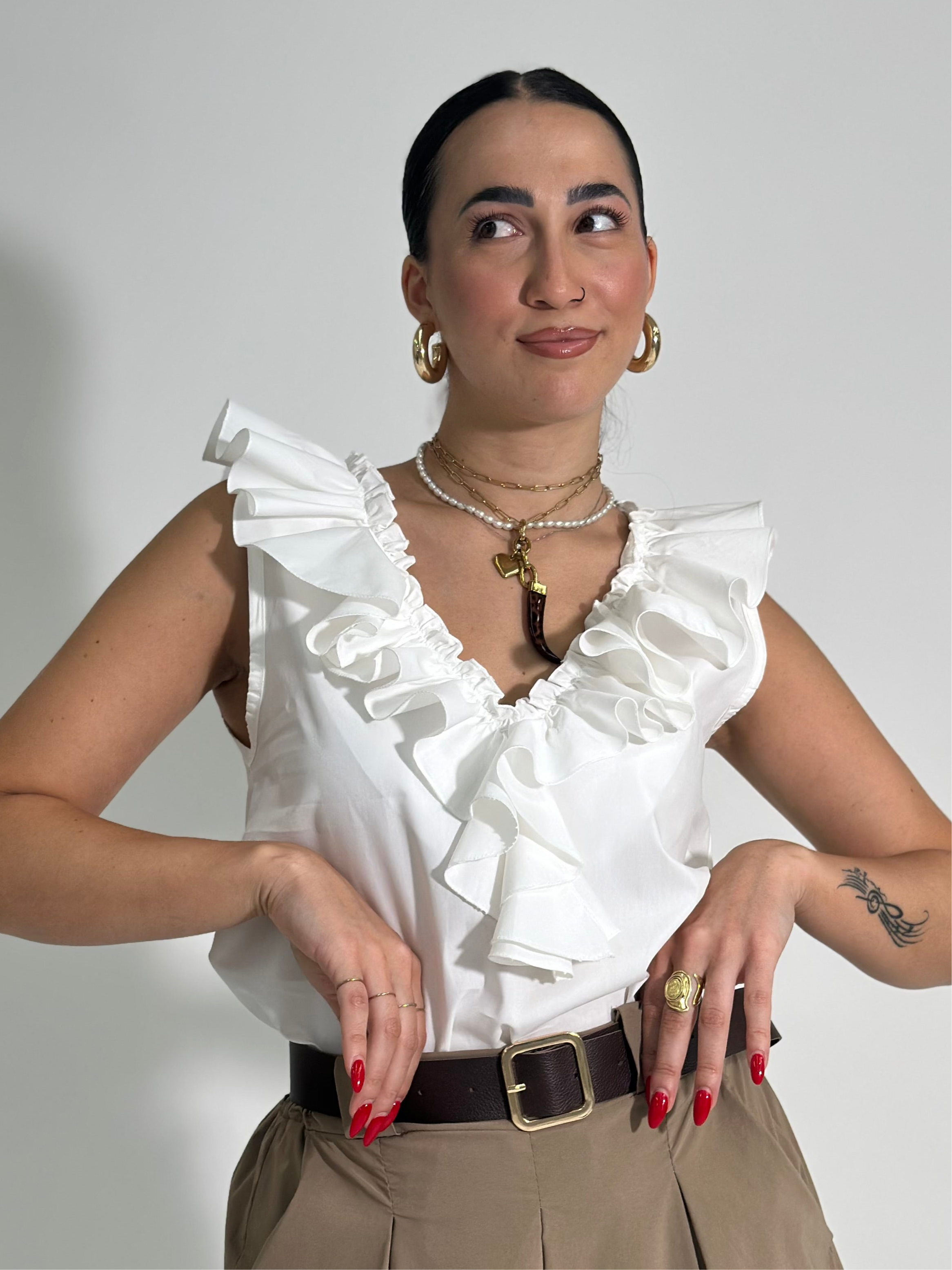 Camicia rouge 55534 BIANCO