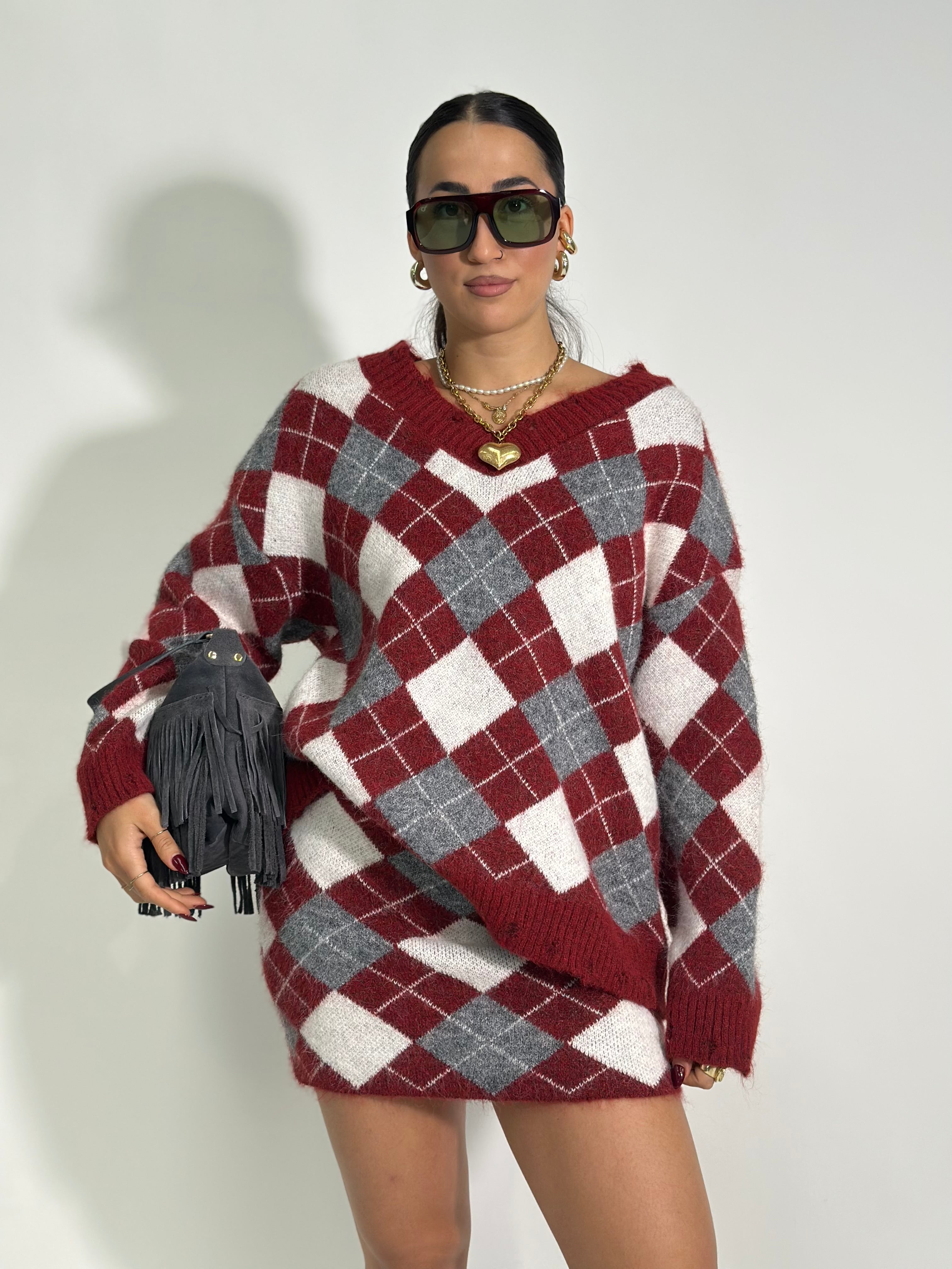 Completo rombi 2595 BURGUNDY