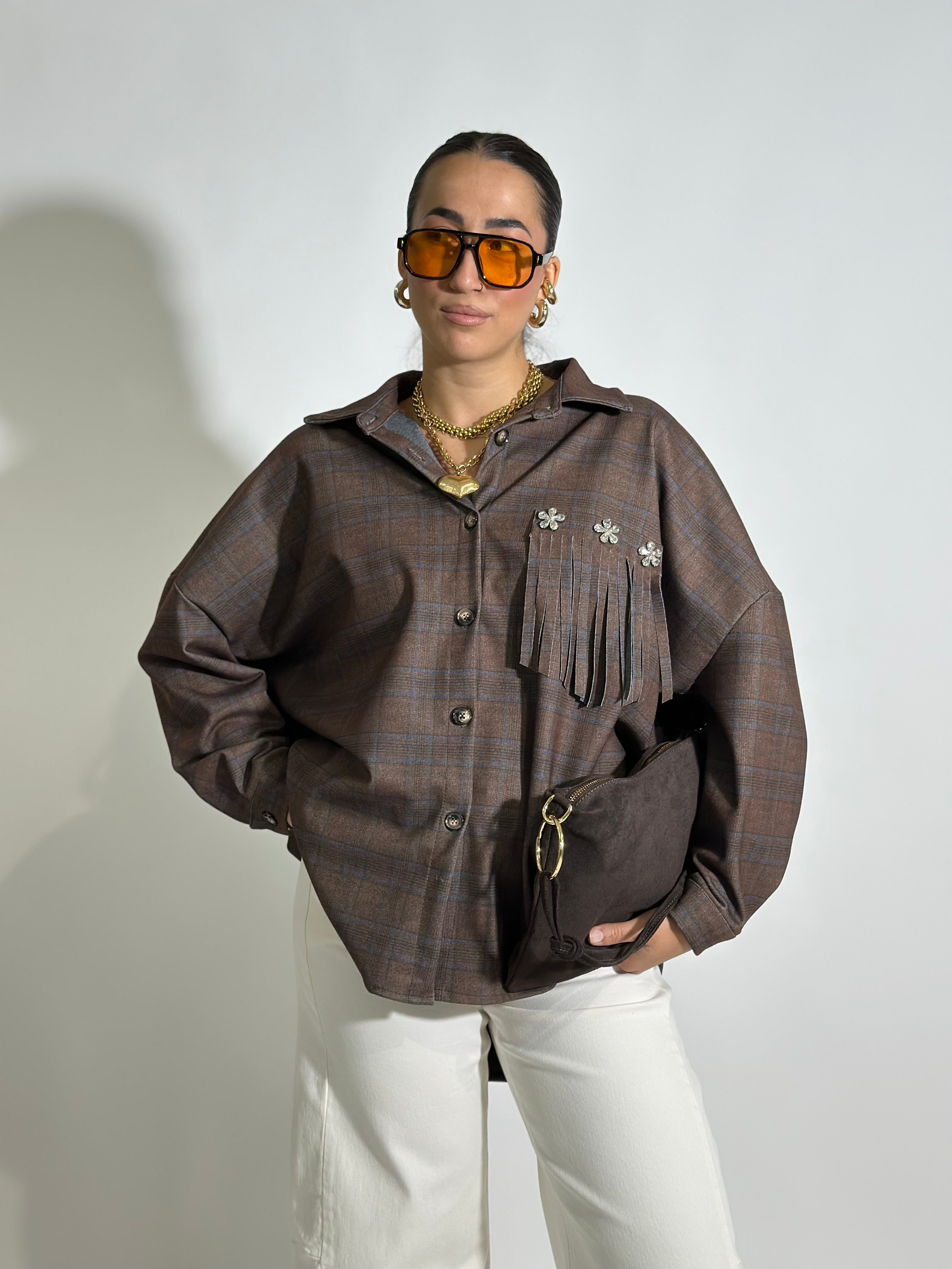 Camicia madras 7814 MORO