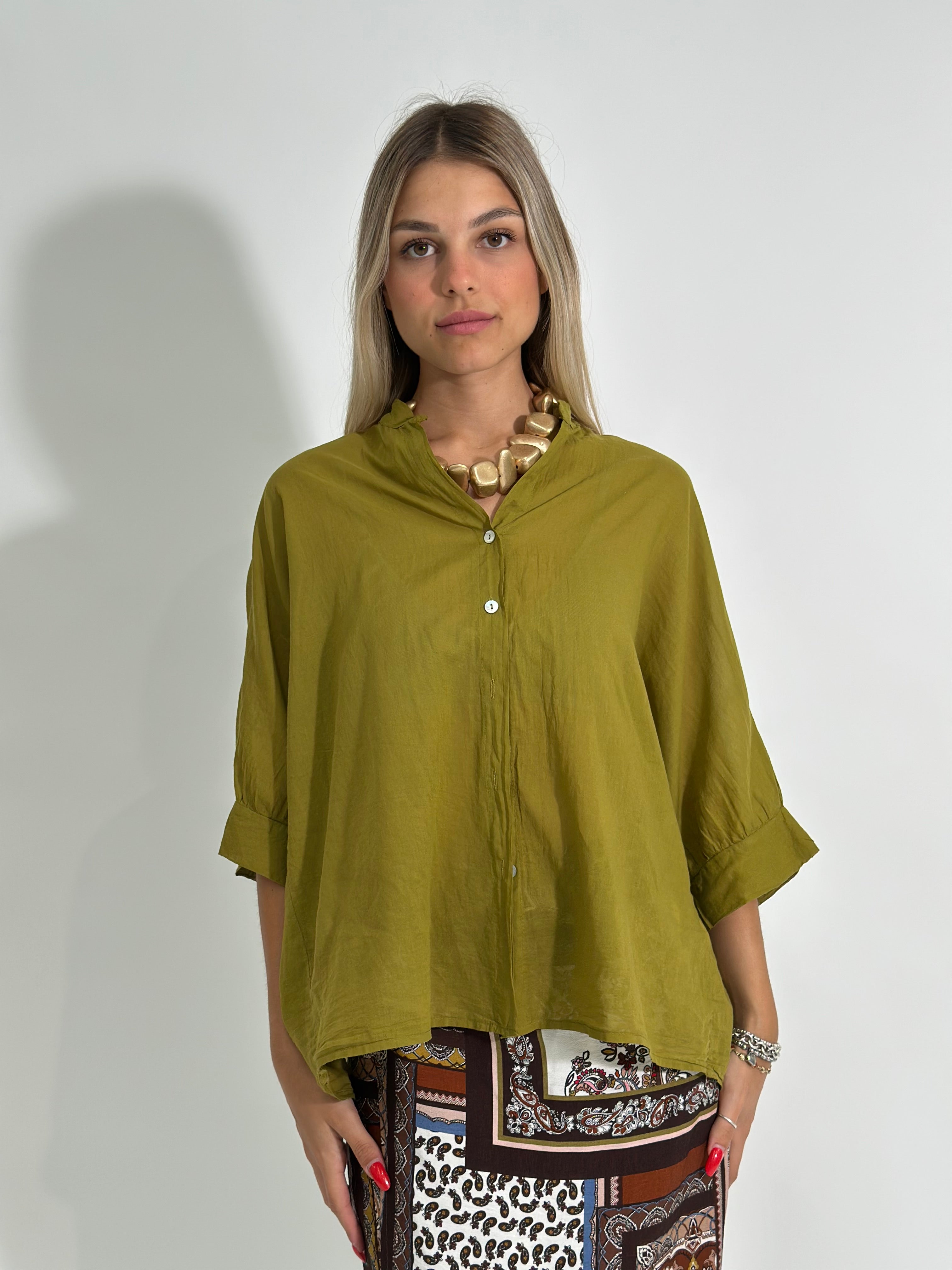 Camicia scatoletta 5568 VERDE OLIO