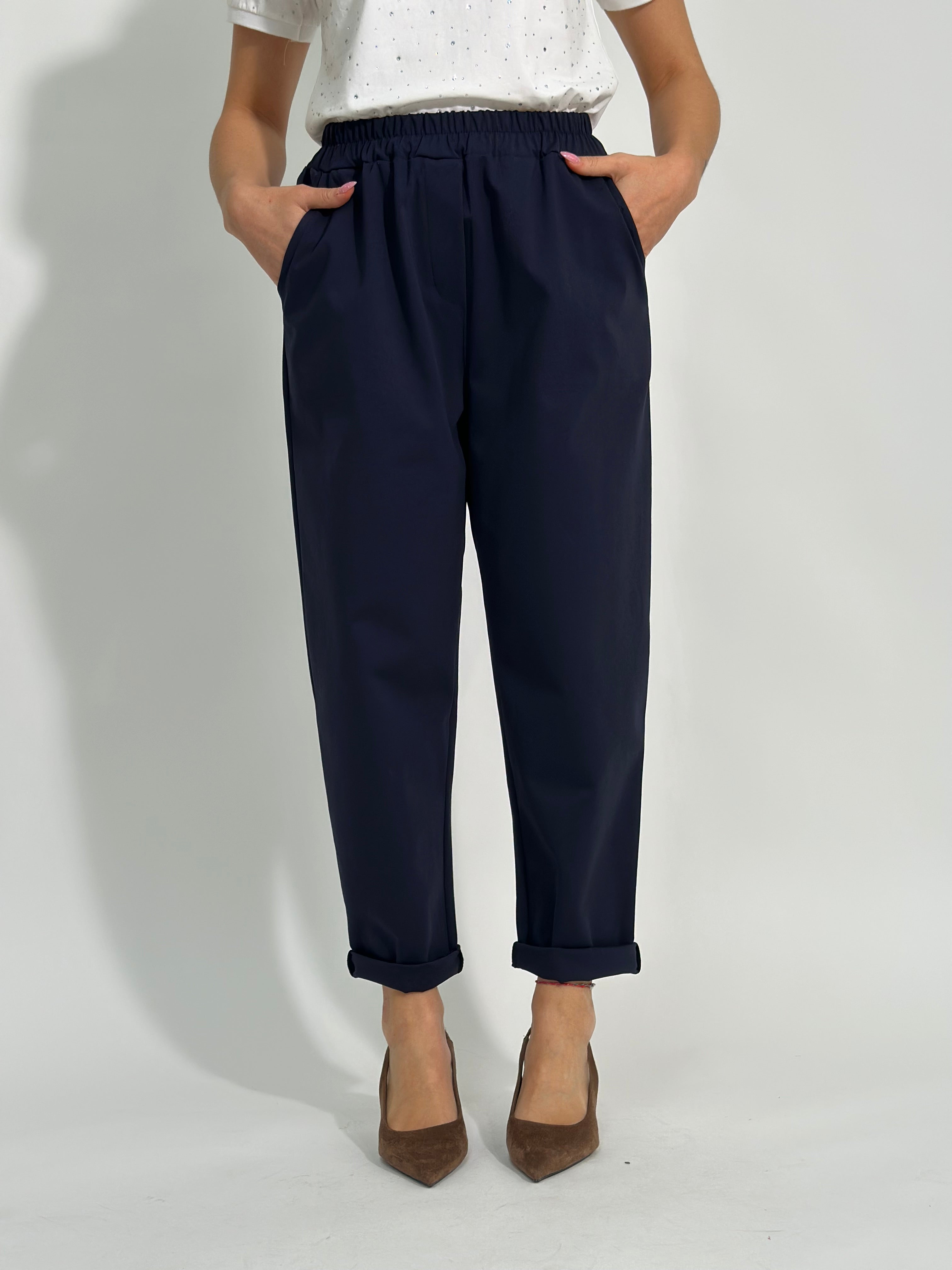 Pantalone baggy 9869 BLU