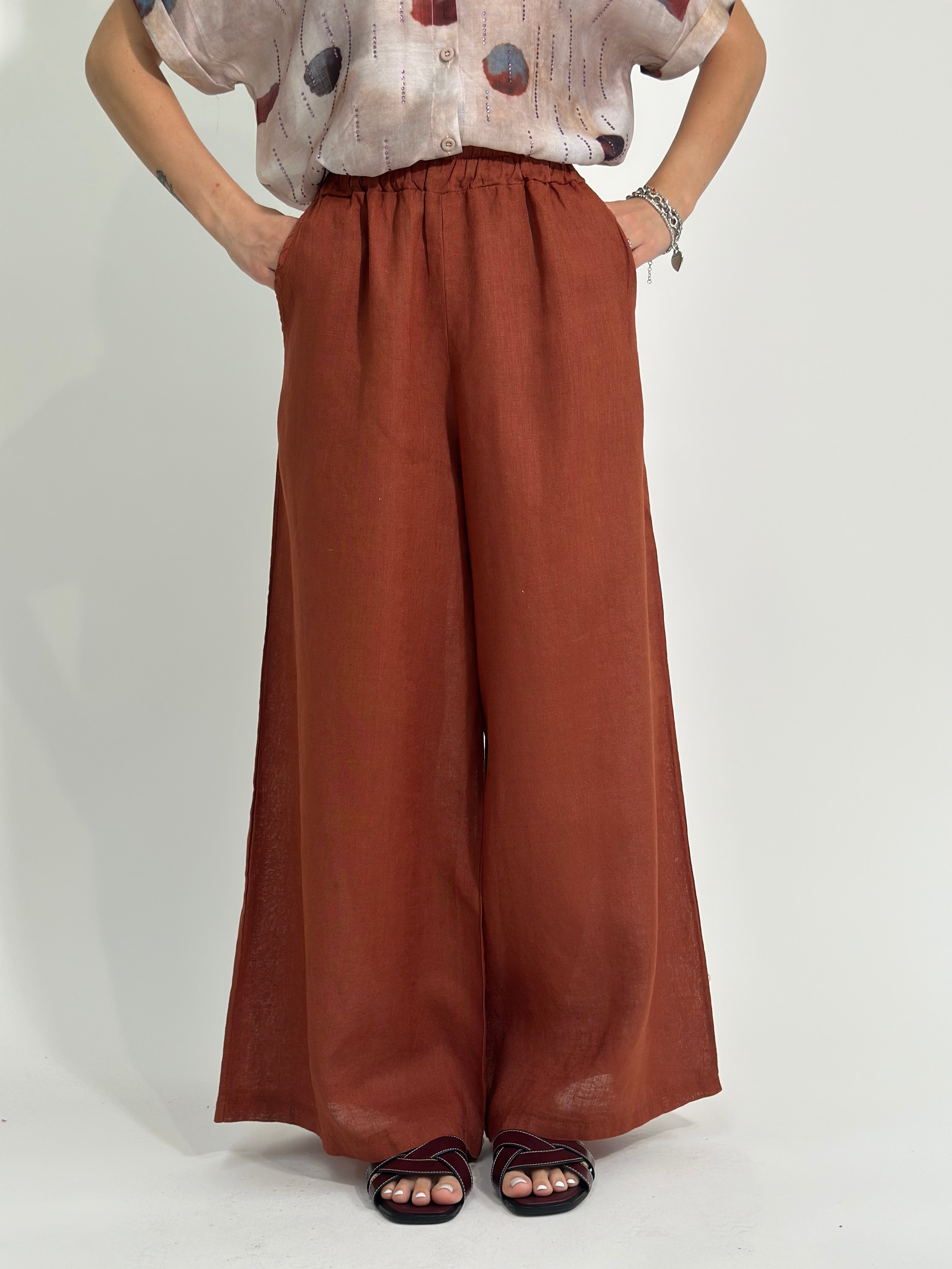 Pantalone lino 100% 7128