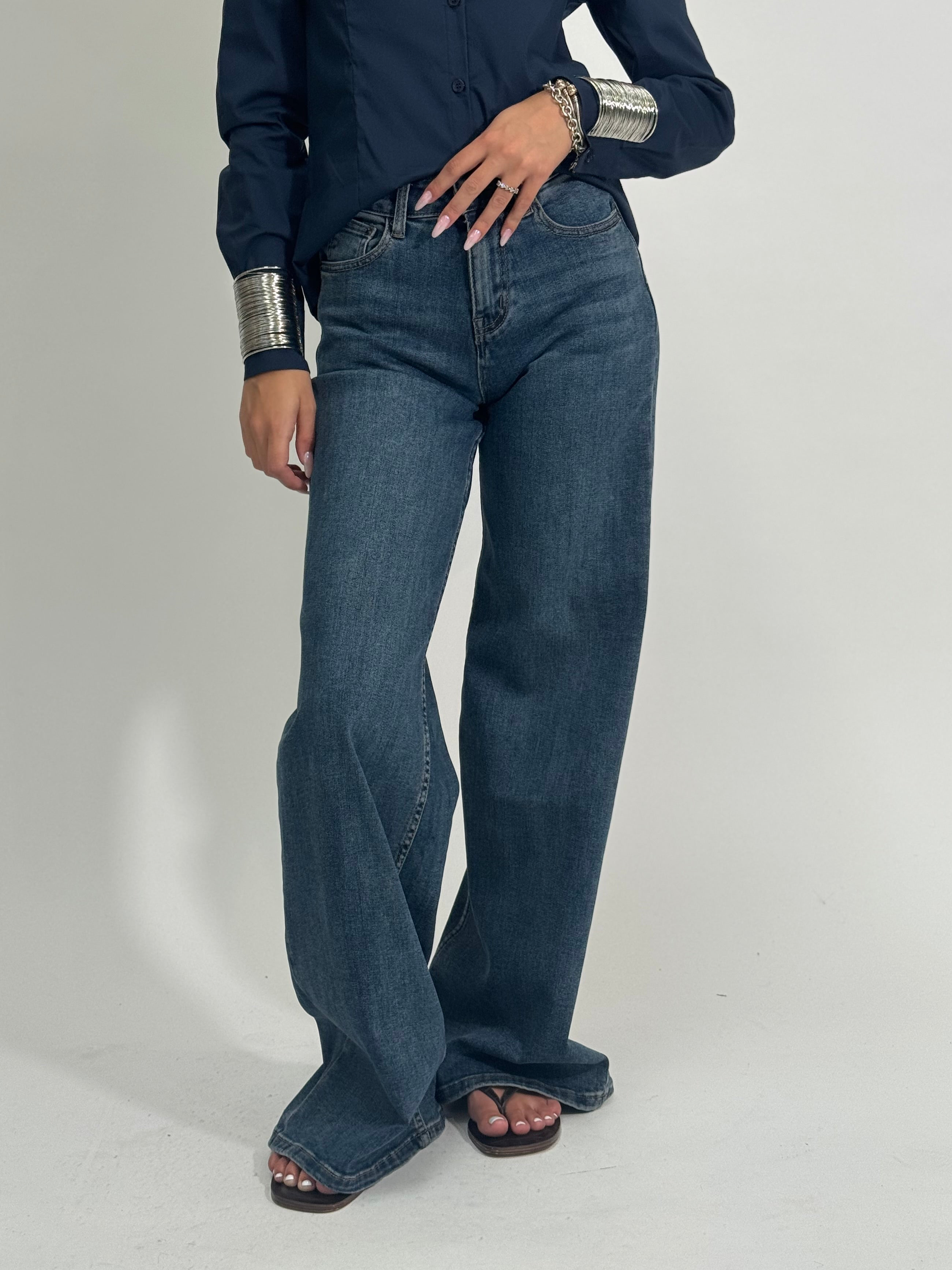 Jeans wide leg K809