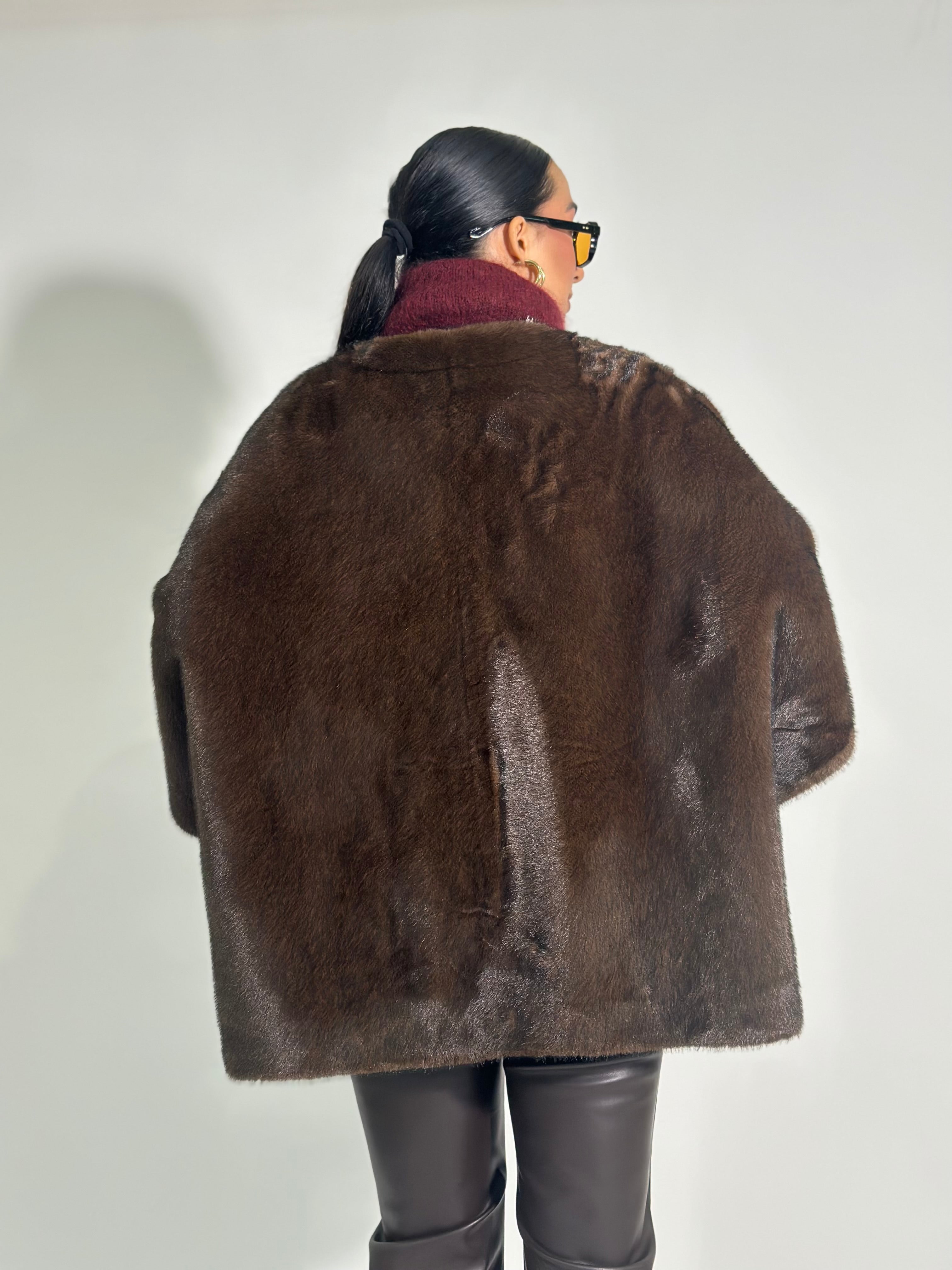 Pelliccia poncho 25003