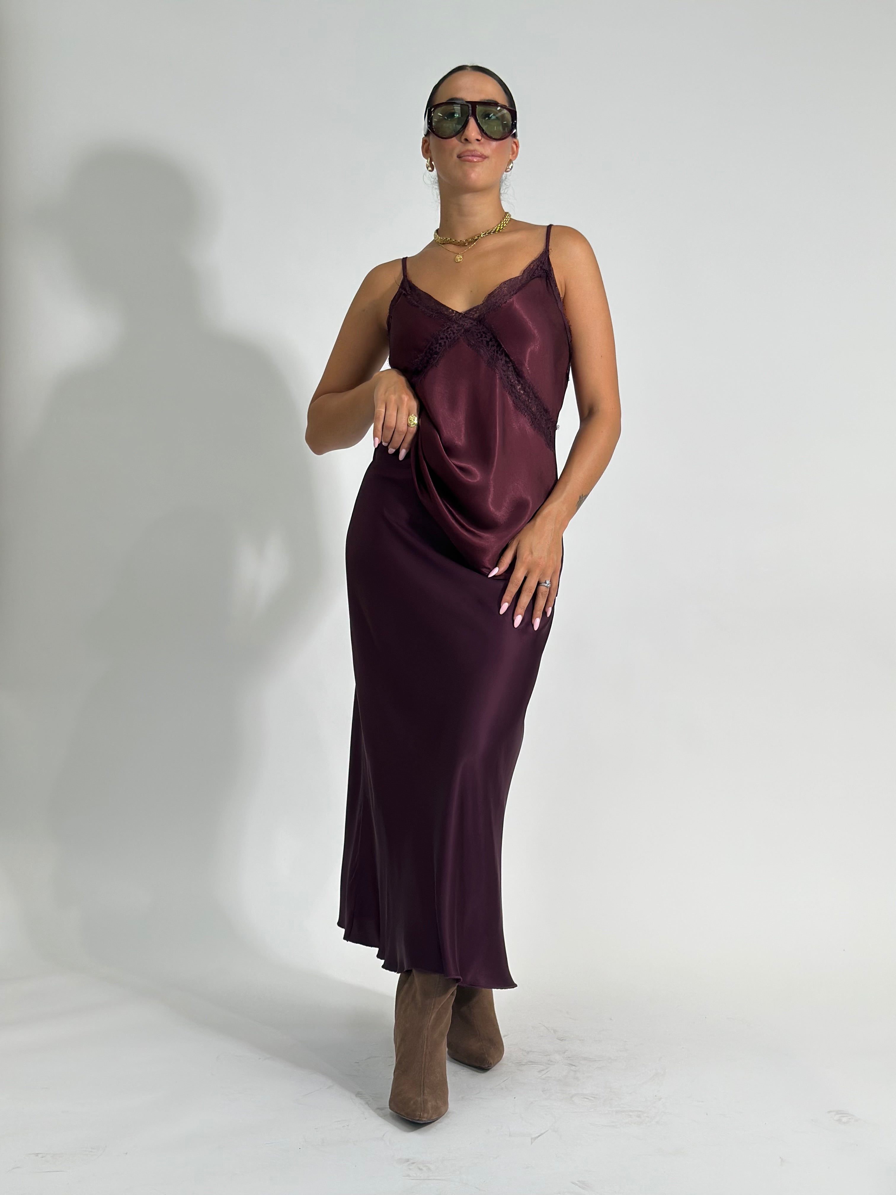 Gonna viscosa 2236-2 BURGUNDY