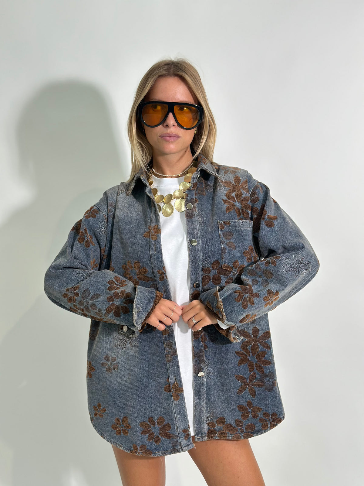 Giacca denim floccato 3110