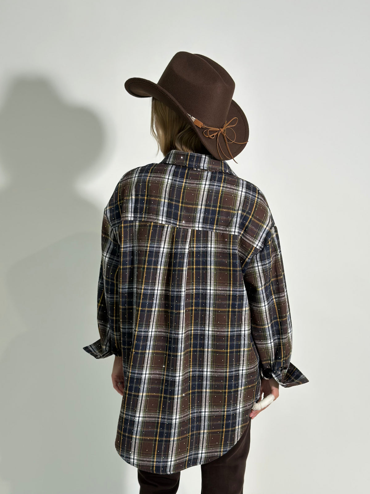 Camicia check brillantino 19108 MORO