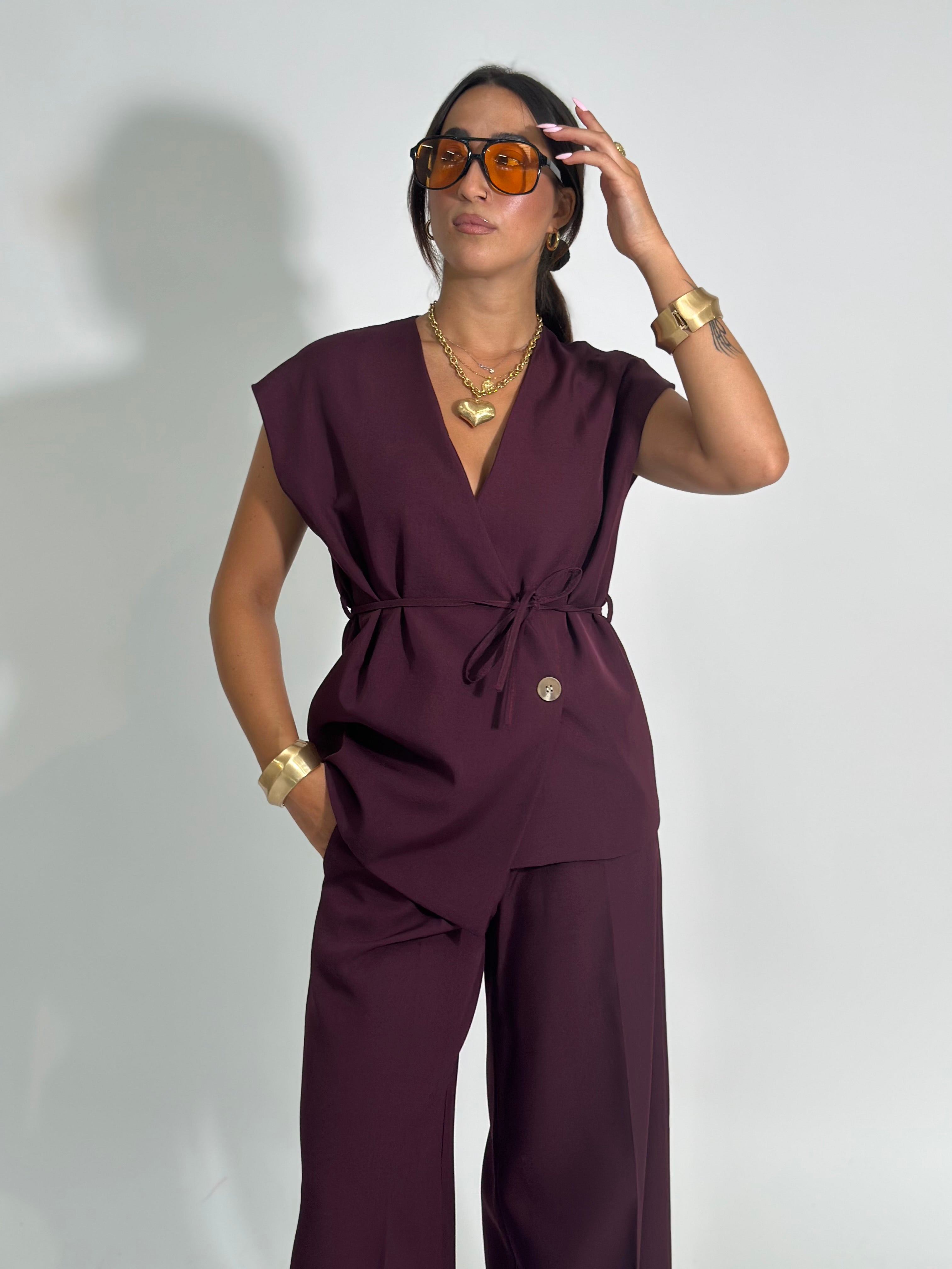 Completo gilet 18786 BORDO'