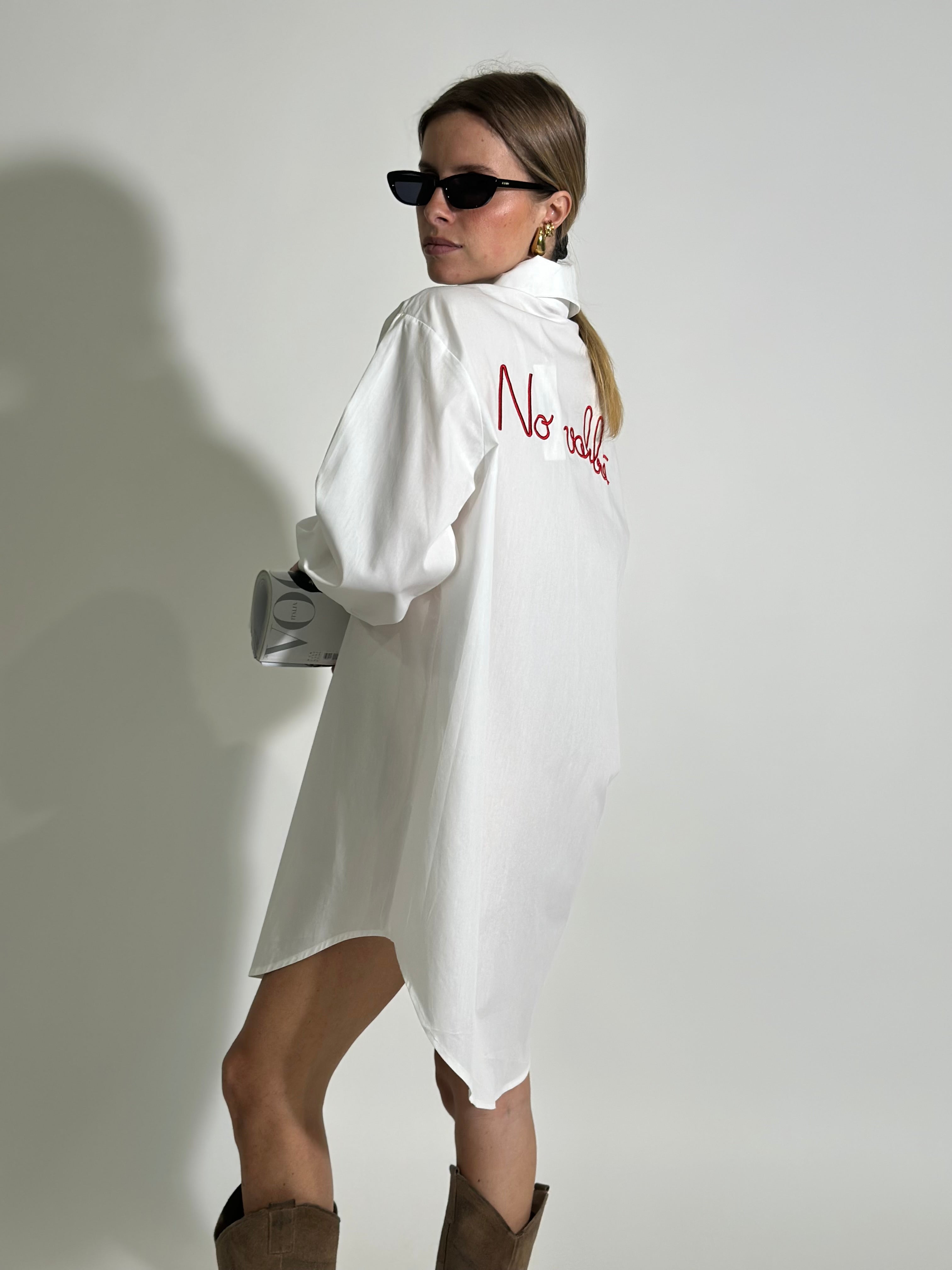 Maxi camicia NoVabbe K470 BIANCO